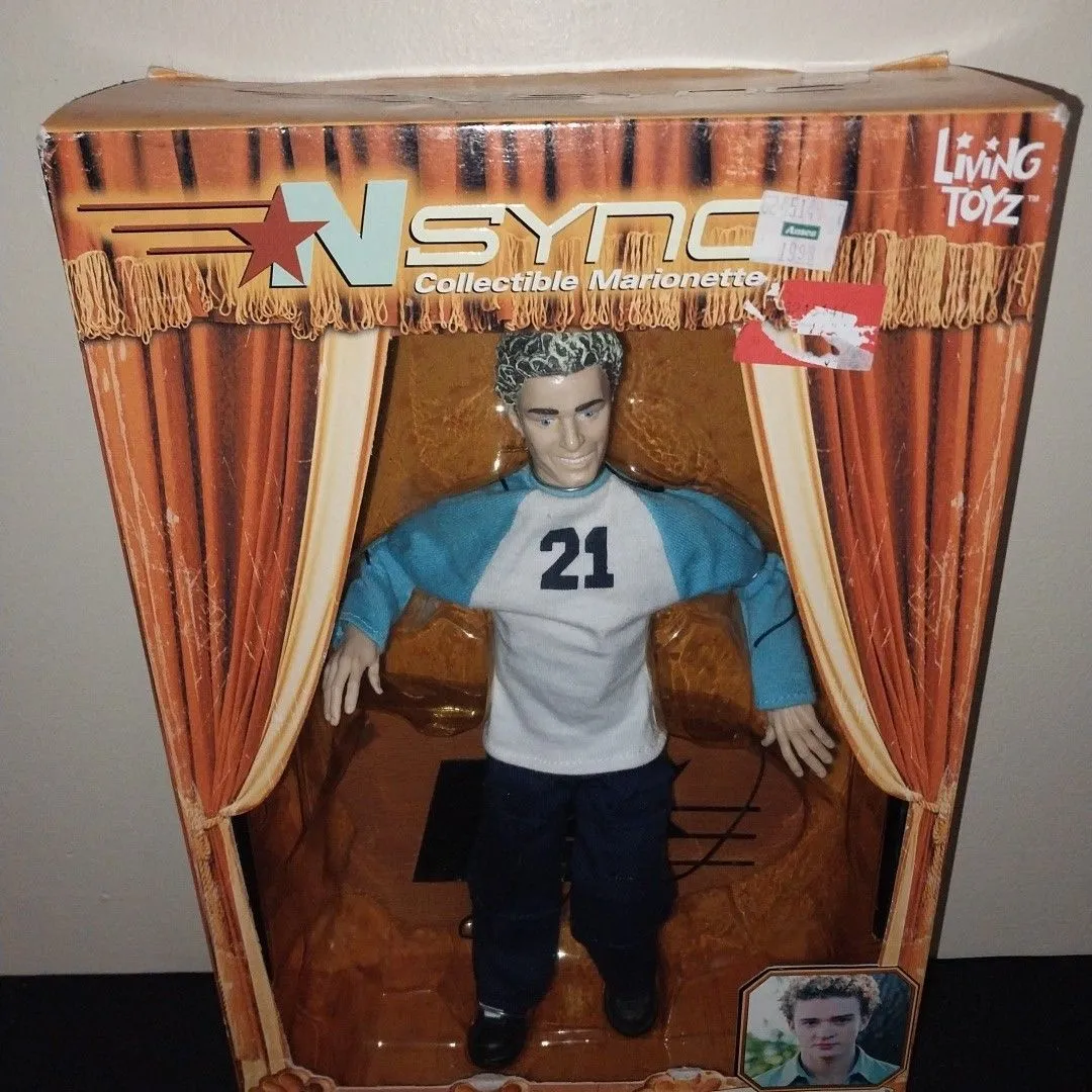 Product image for NSYNC Justim Timberlake Collectible Marionette 2000 living Toys.