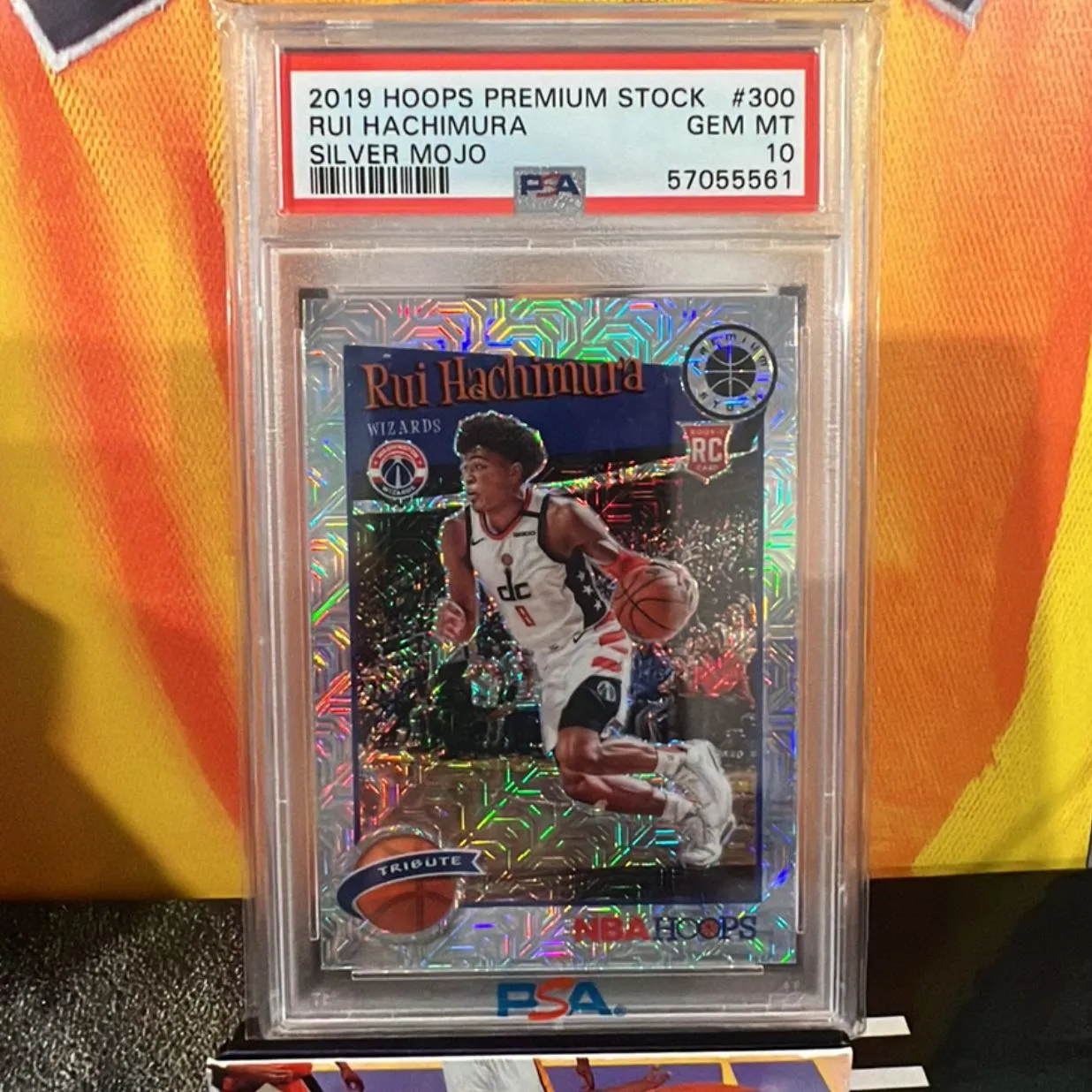 Product image for 2019 Panini Hoops Premium Stock Rui Hachimura 300 Silver Mojo PSA GEM MT 10