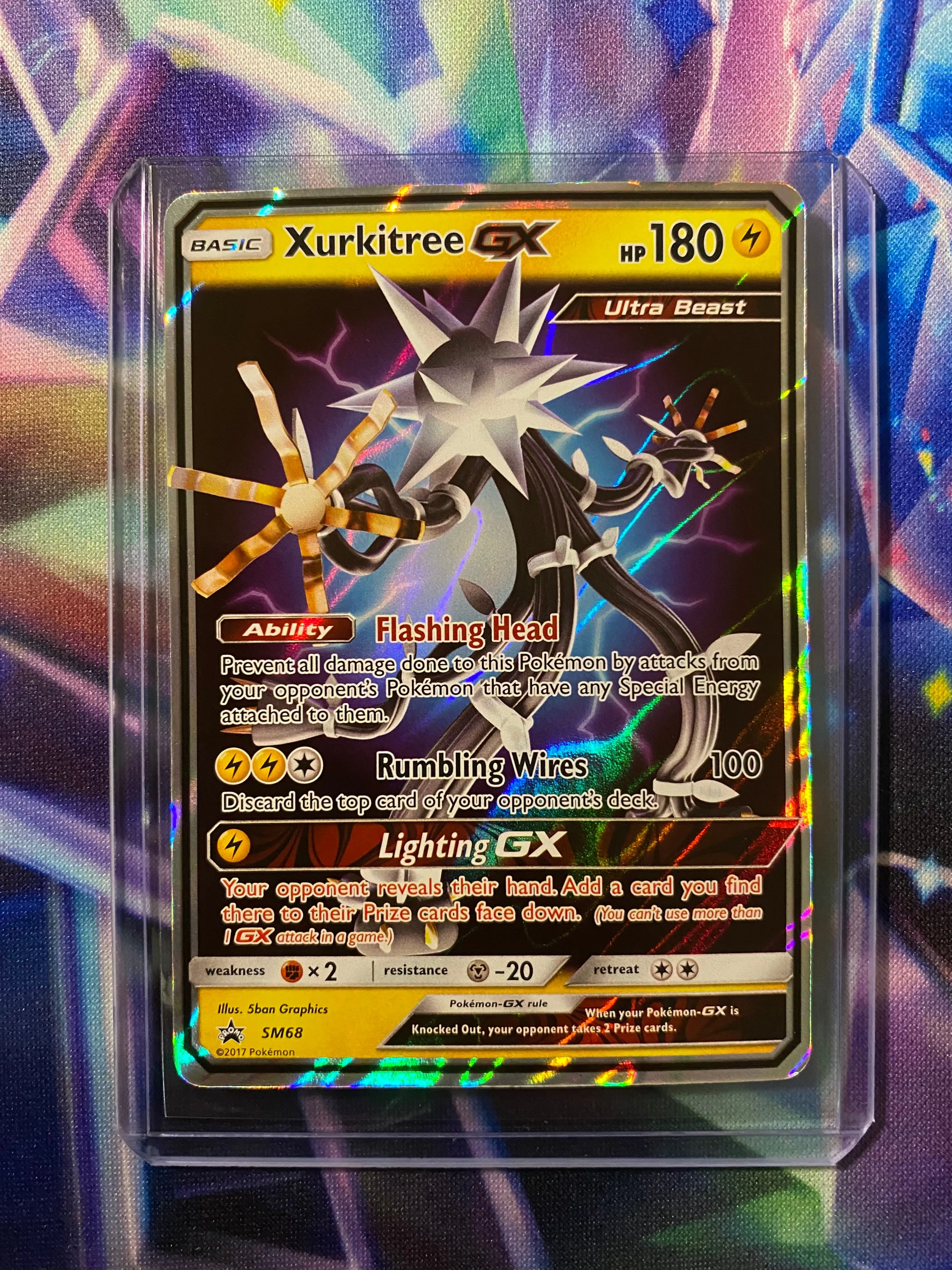 Pokemon Sun & Moon Promo Ultra Rare Xurkitree GX SM68