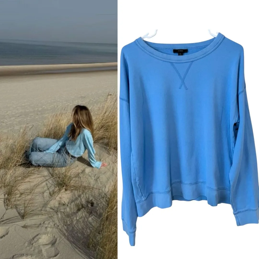 Product image for 42. J.Crew Boyfriend Cotton Sweatshirt Large