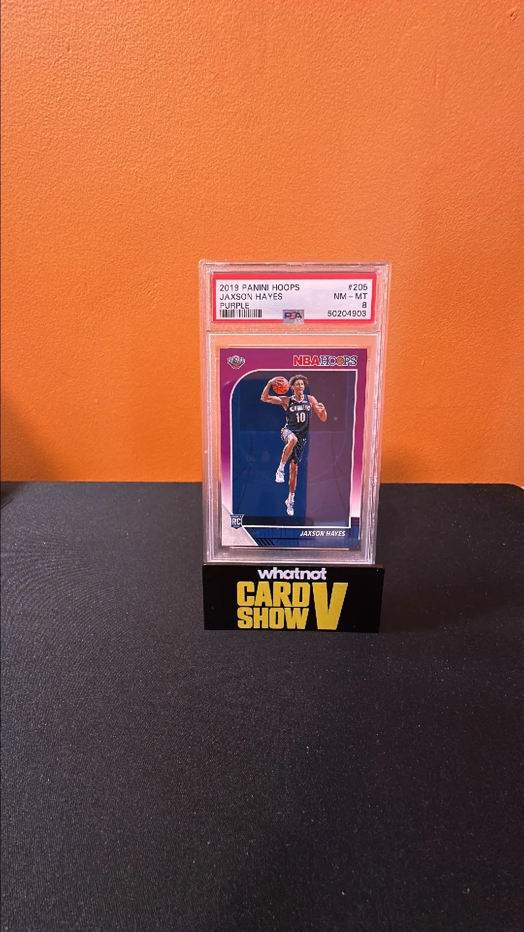 Product image for 2019 Panini Hoops Jaxson Hayes 205 Purple PSA NM-MT 8