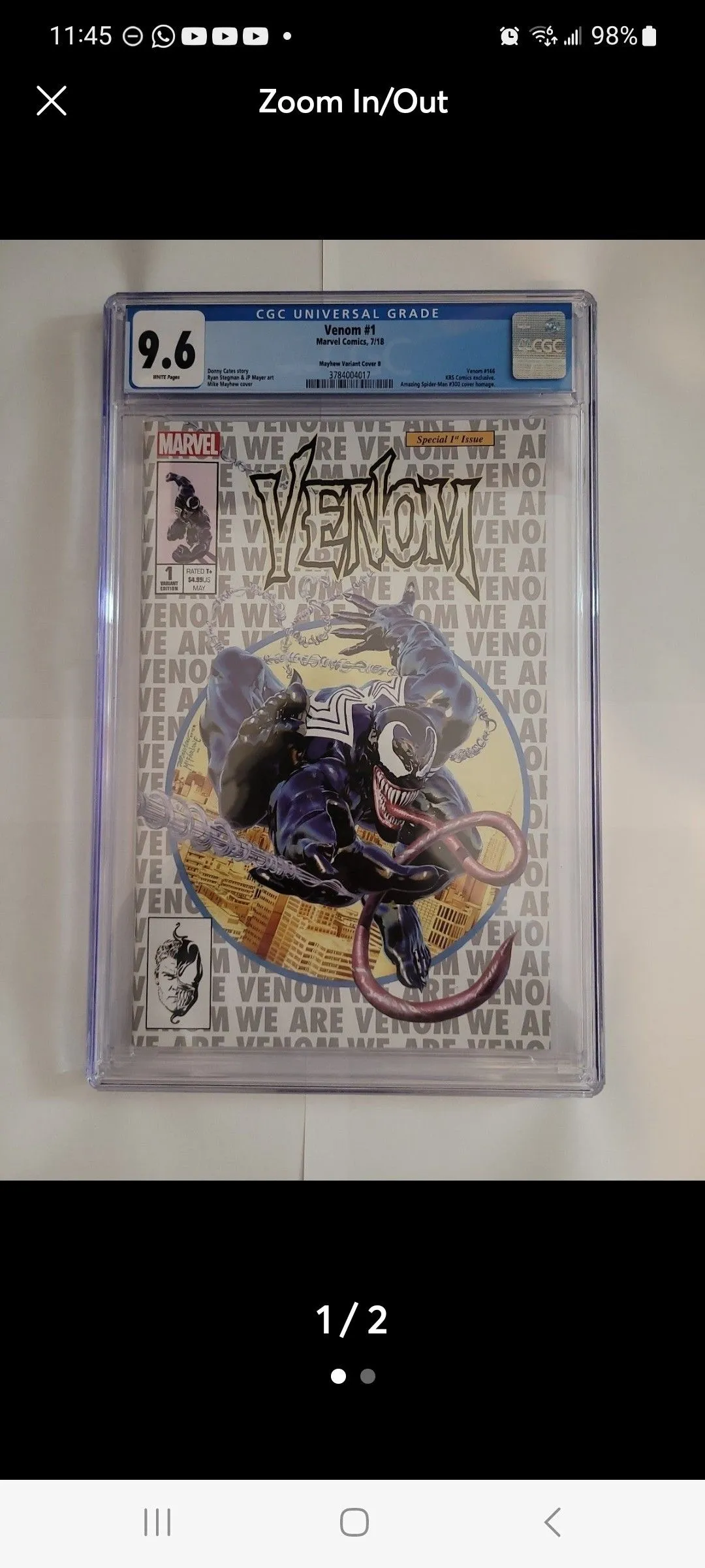 Product image for Venom #1 variant edition special 1st issue marvel comic.