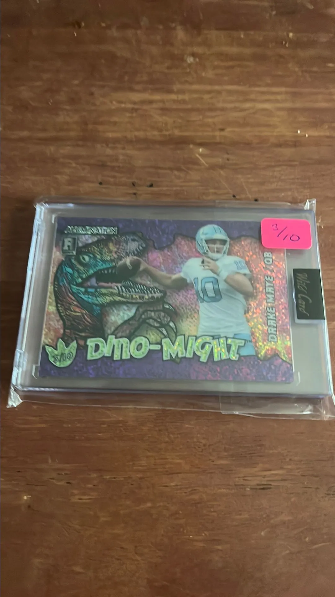 Product image for 2023 Wild Card Drake Maye Dino Might Numbered 3/10