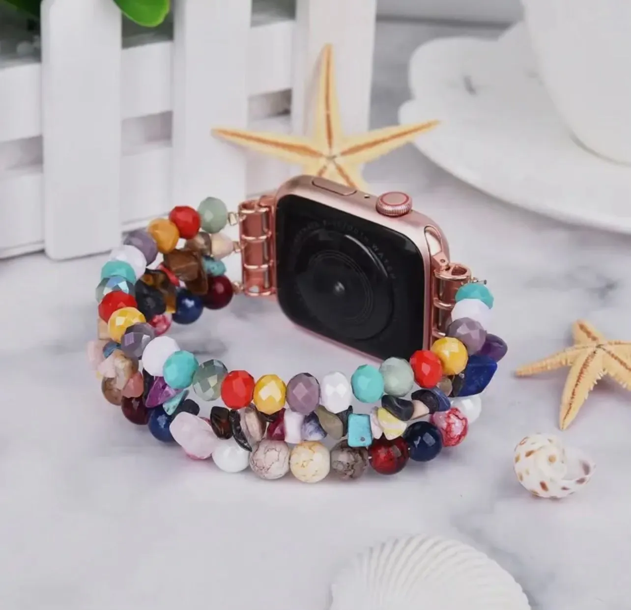 Product image for Multicolor beaded, smart, watchband