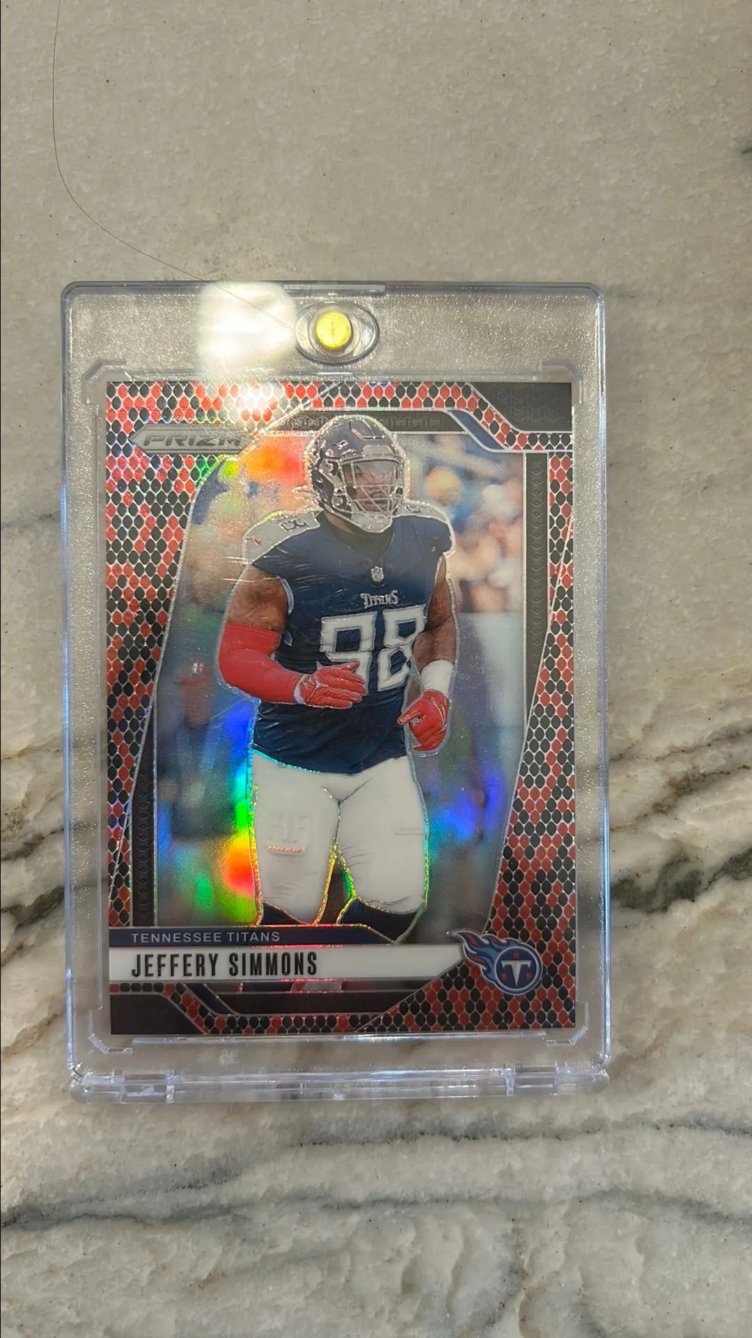 Product image for Jeffery Simmons Prizm 2024 CASE HIT Snakeskin