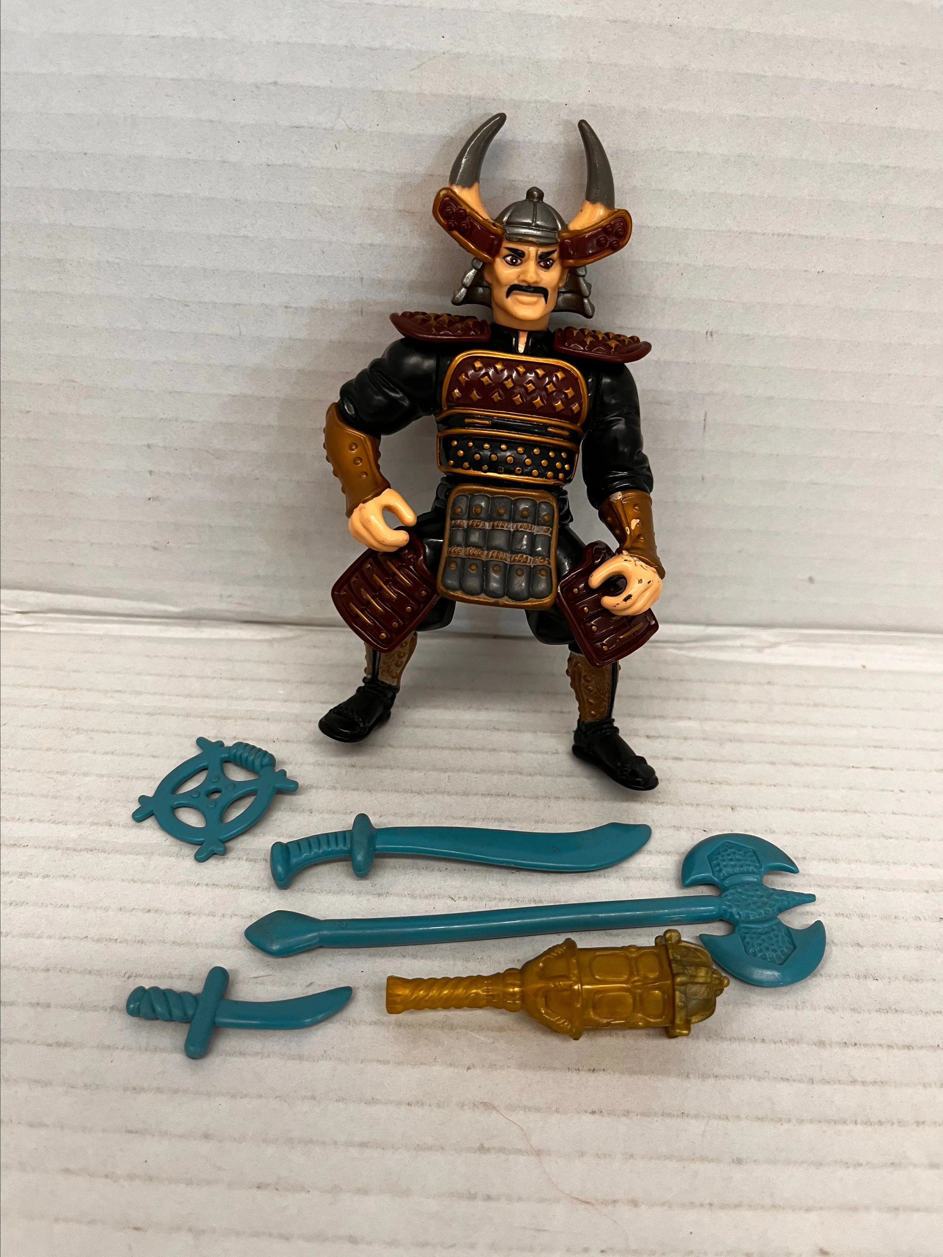 Product image for Vintage 1993 TMNT Teenage Mutant Ninja Turtles Movie III Warlord Figure Complete