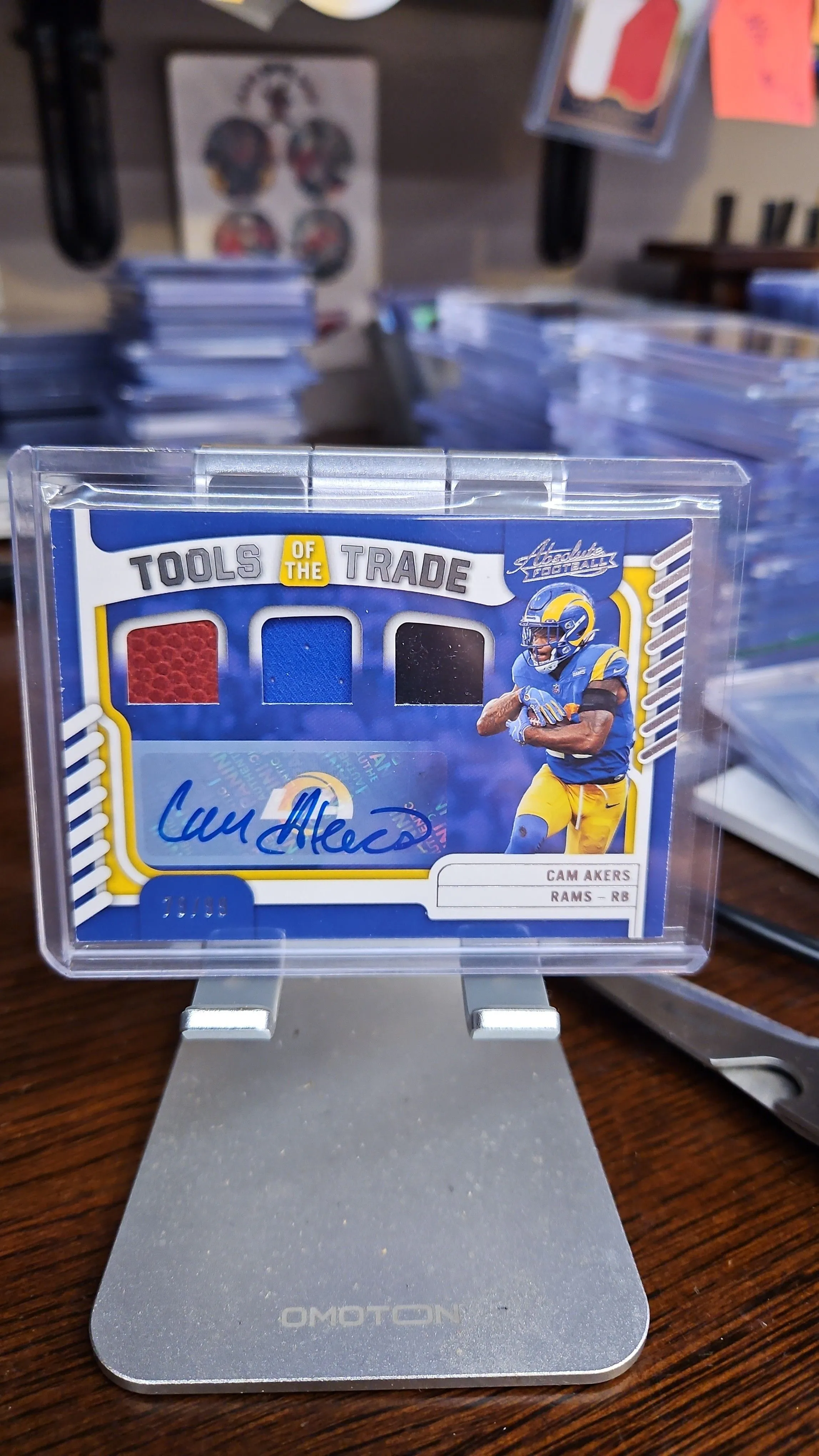 Product image for Cam Akers Rookie Patch Auto #d 79/99...2022 Absolute RPA...Tools Of The Trade...Rams