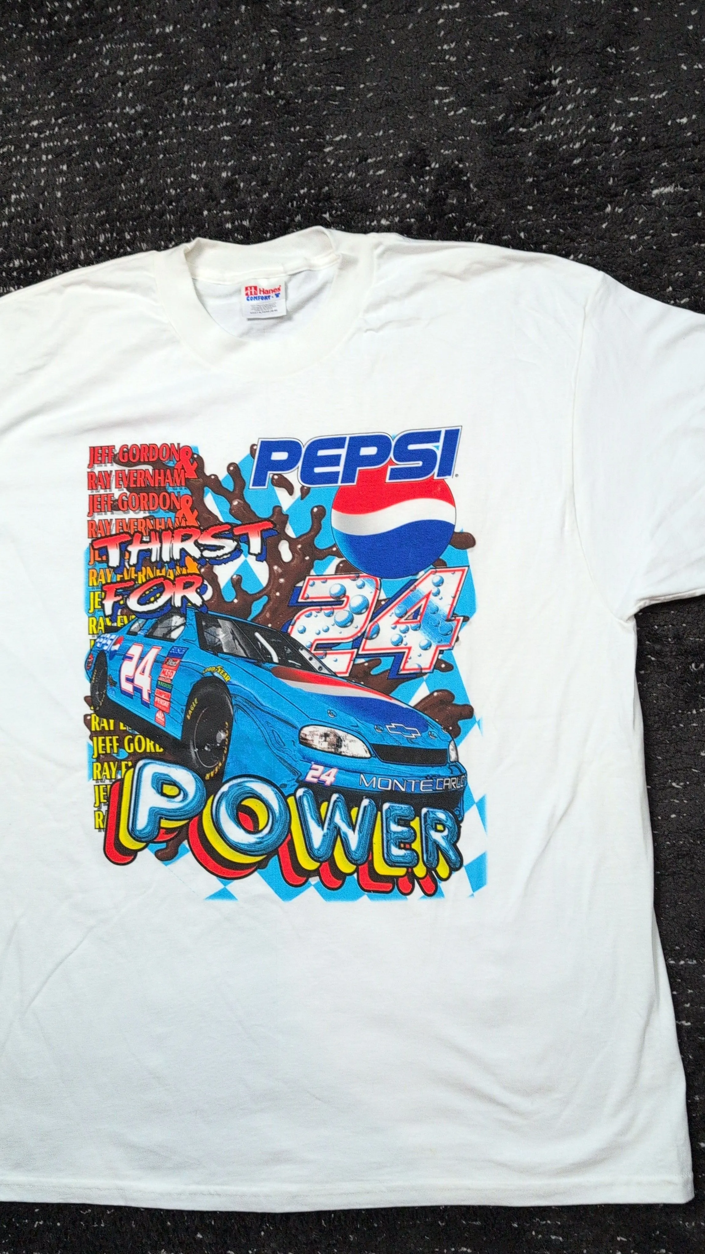 Product image for 90s Pepsi Thirst for Power Nascar Shirt XL