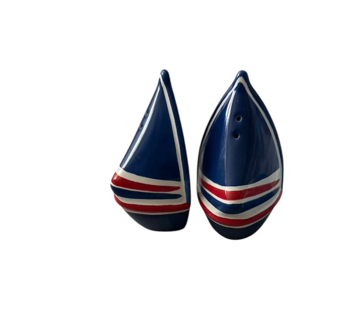Product image for Navy Blue Sail Boat Salt and Pepper Shakers