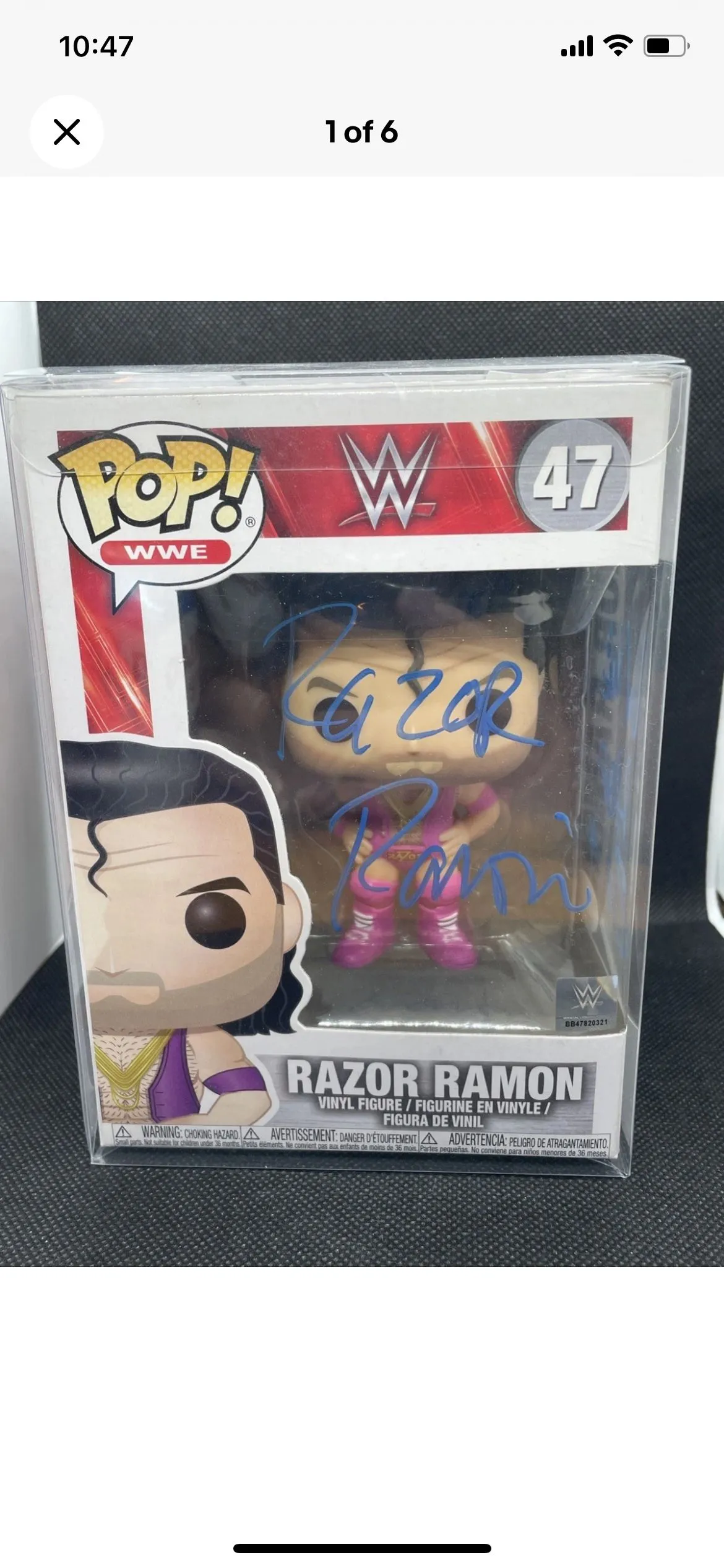 Scott Hall Razor Ramon Signed WWE Funko Pop Figure #47 W