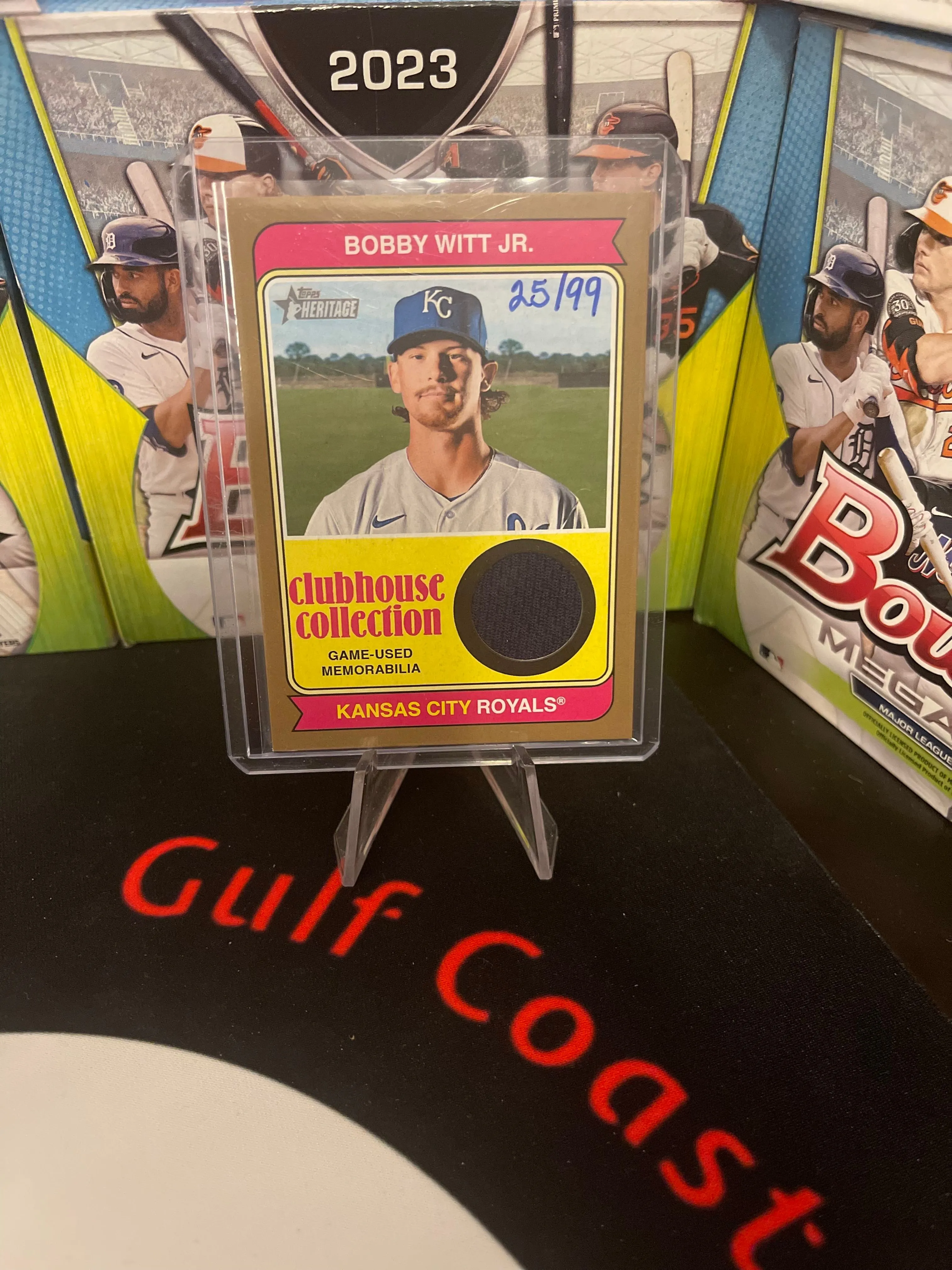 Product image for Bobby Witt Jr clubhouse collection hand numbered relic /99