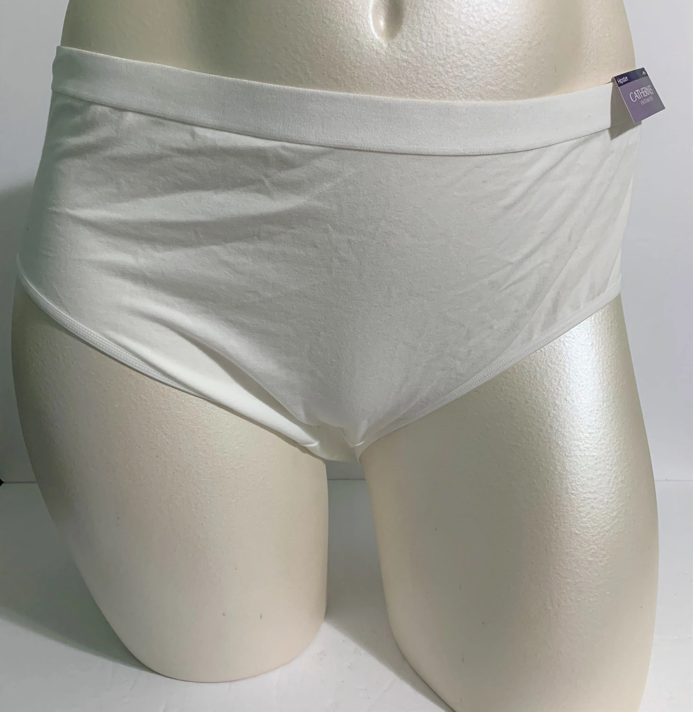 Product image for Catherines Hipster Panties Underwear Cotton Blend White Plus Size 4X
