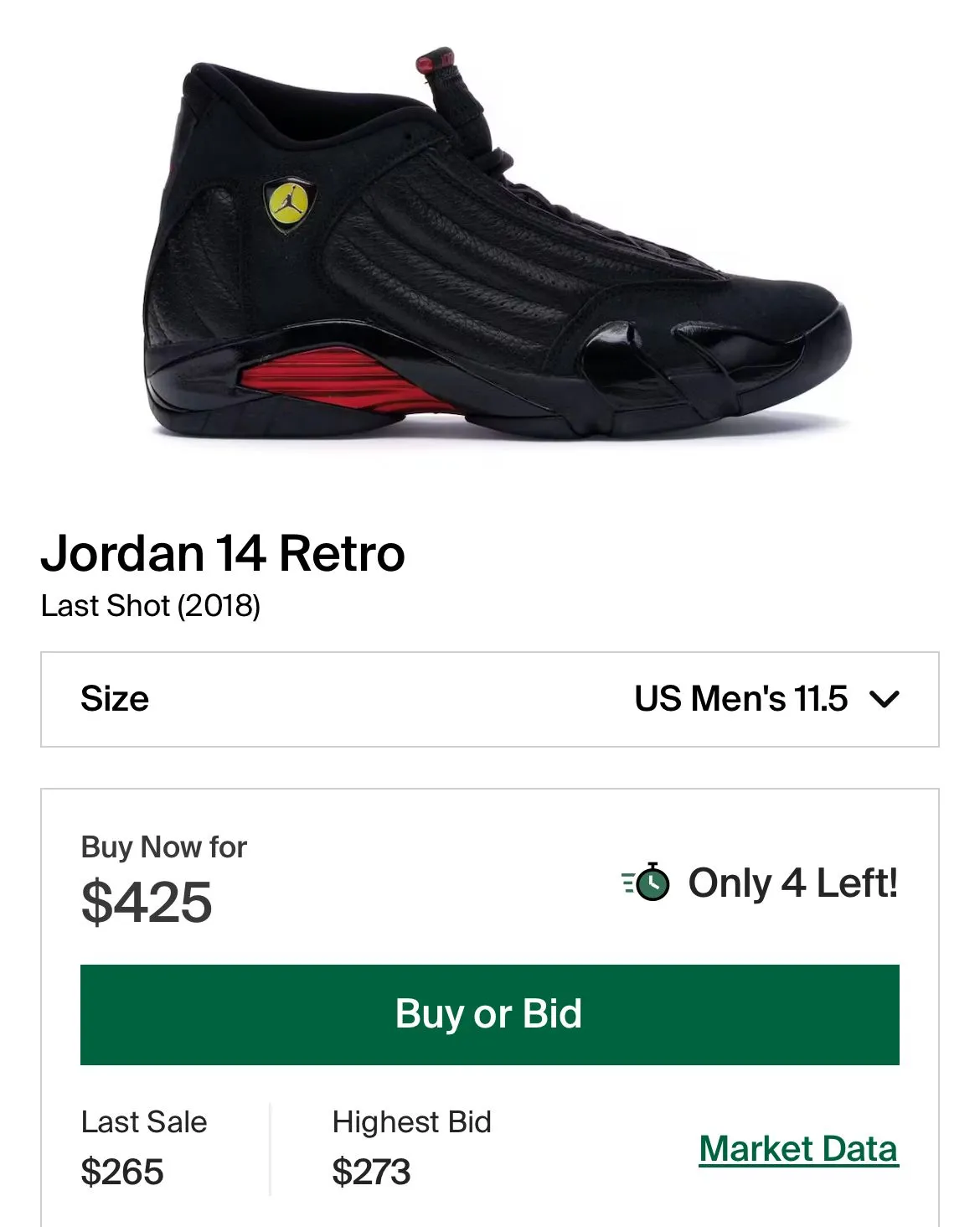 Product image for Jordan 14 Retro 'Last Shot' (2018) 487471-003