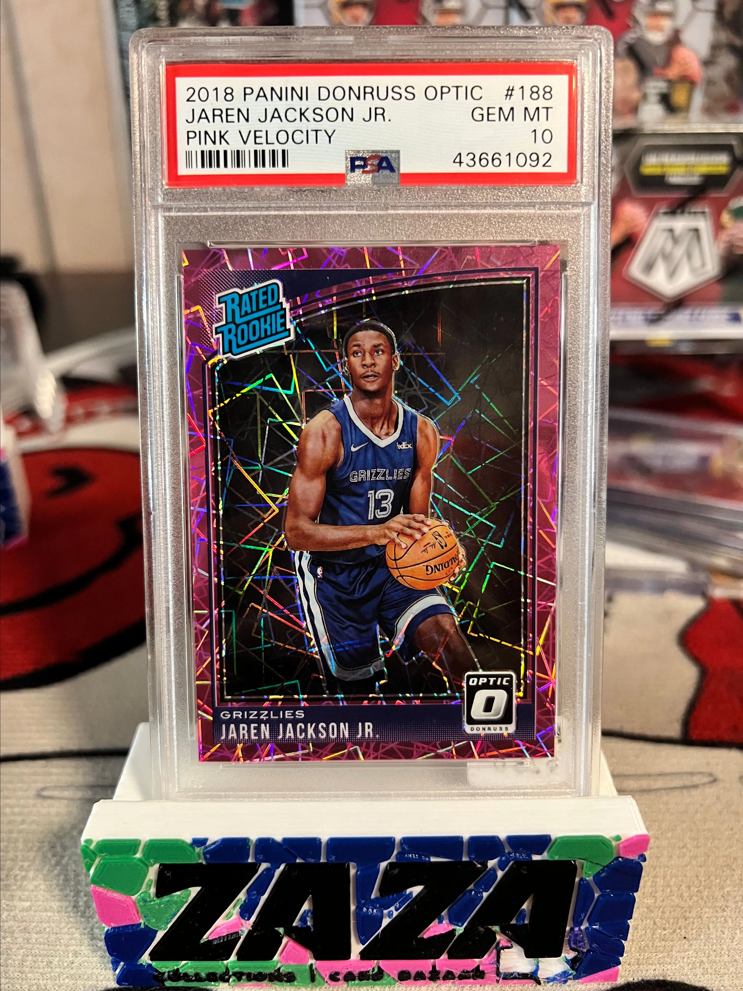 Product image for 2018 Panini Donruss Optic Jaren Jackson Jr. 188 Pink Velocity PSA GEM MT 10