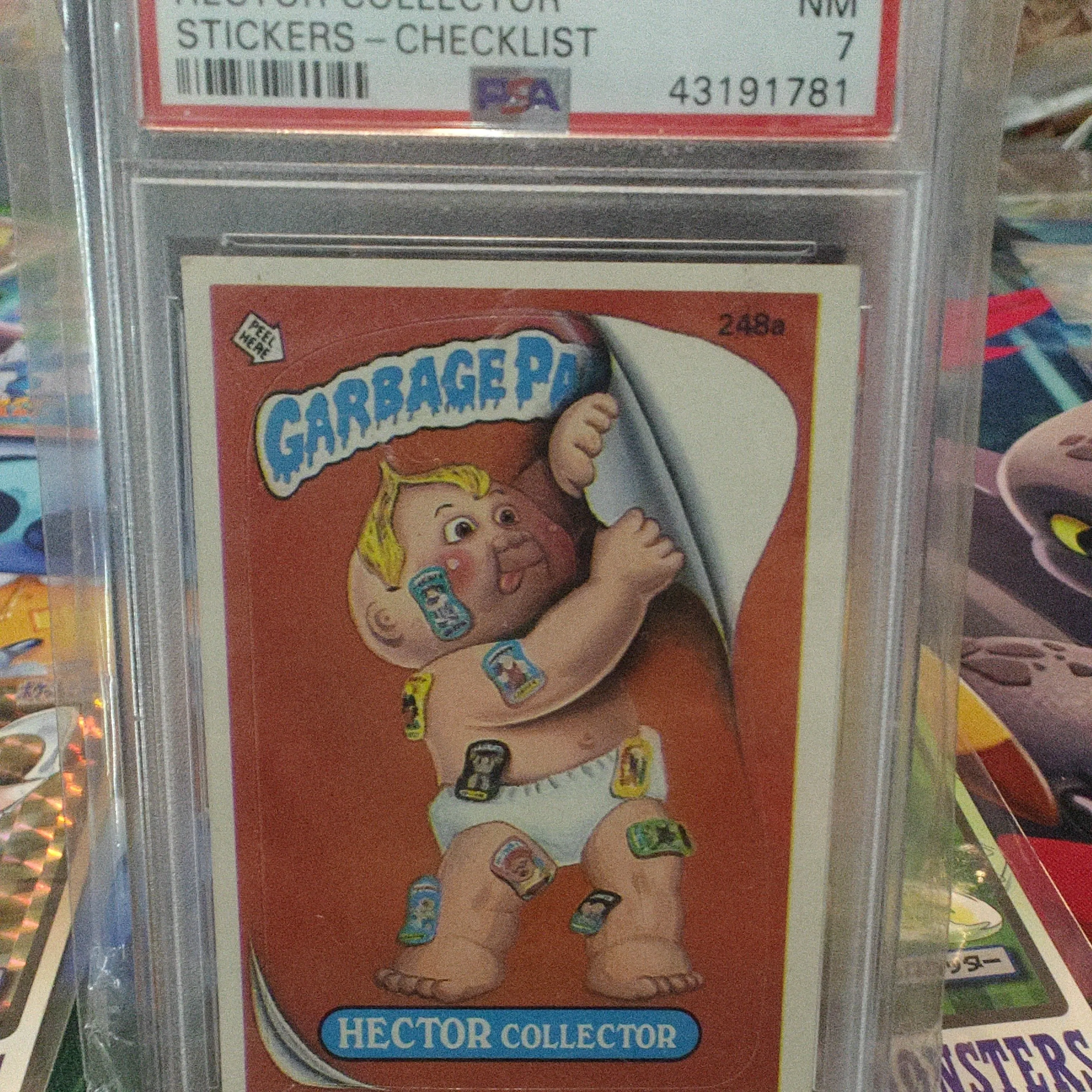 Product image for 1986 Garbage Pail Kids Stickers Hector Collector Stickers-Checklist PSA NM 7