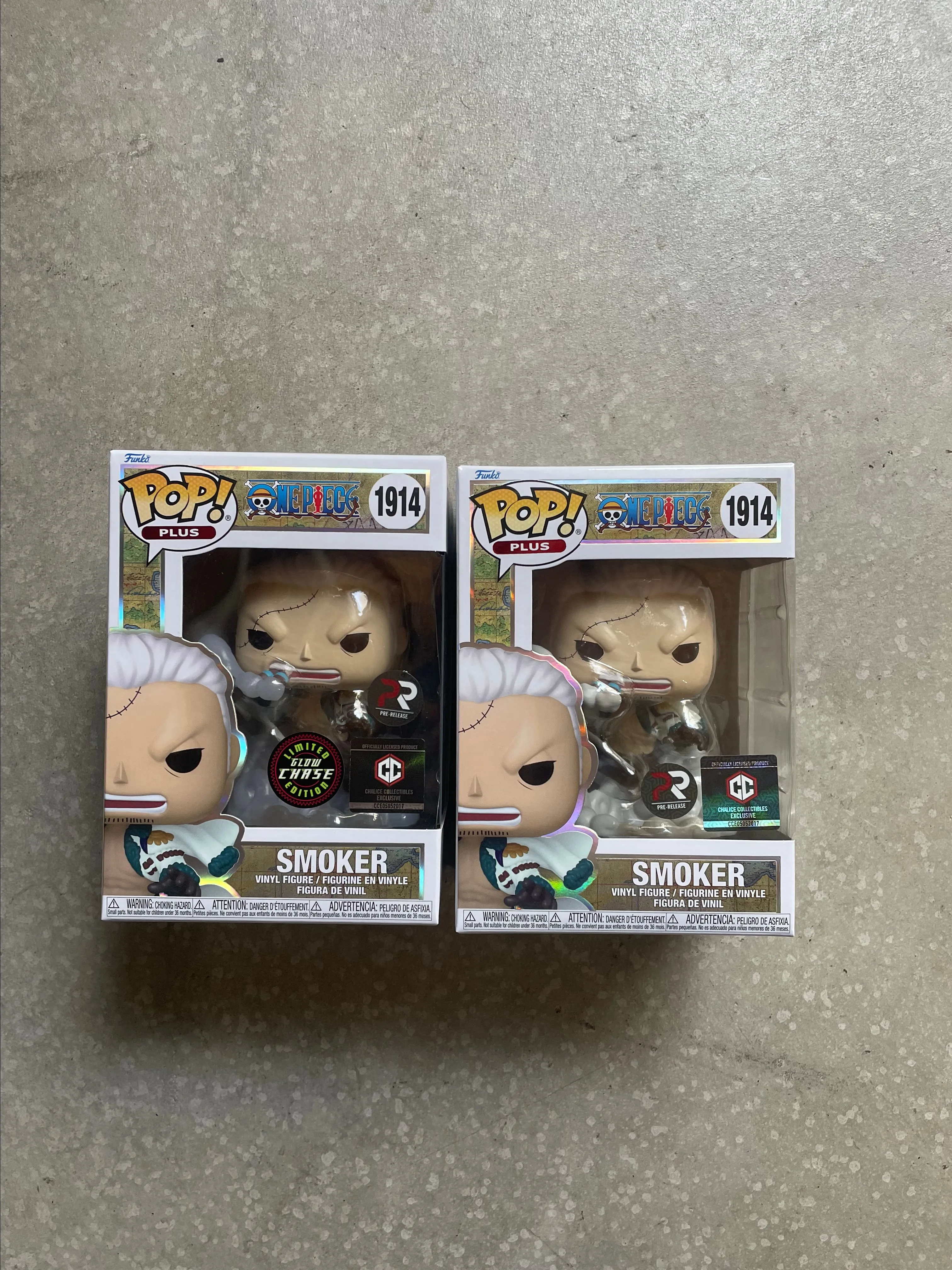 Product image for One Piece Funko Pop Lot Smoker Pre Release Chase + Common Set