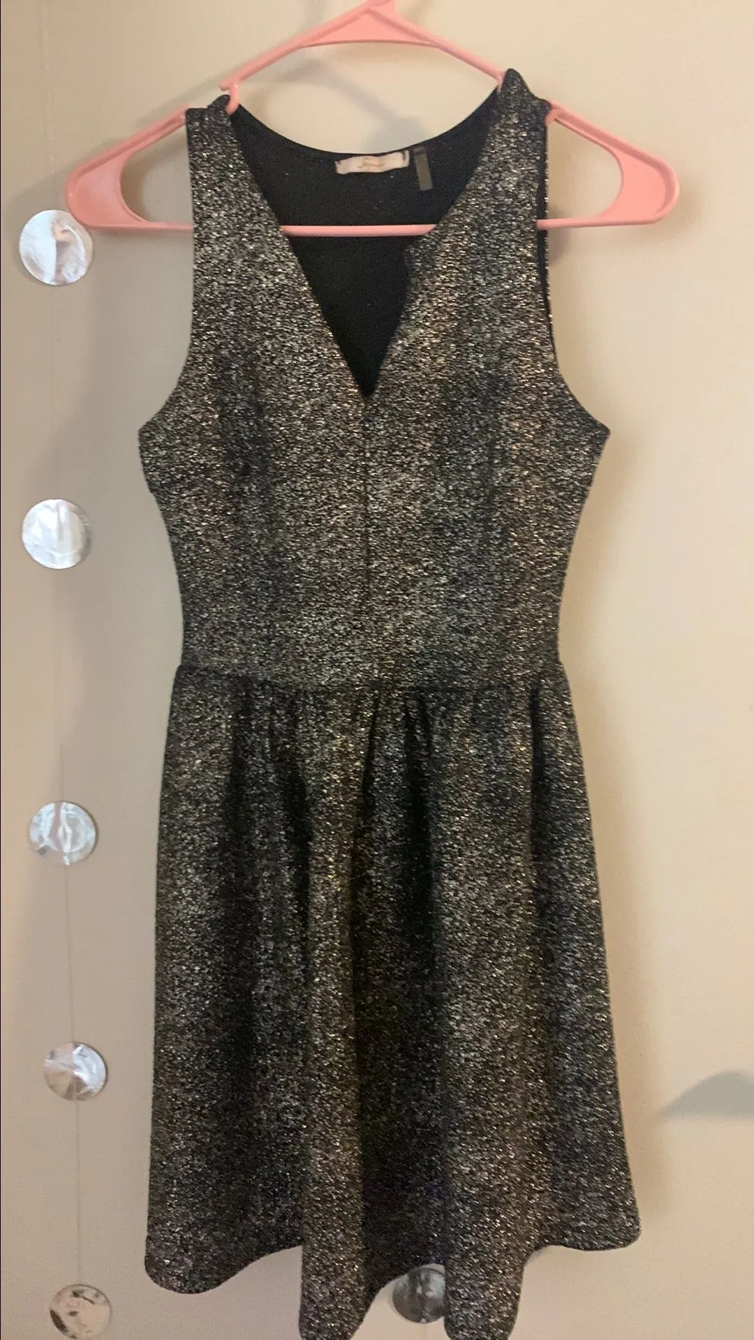 Product image for 131.Sexy little Black sparkly gold Dress size XS