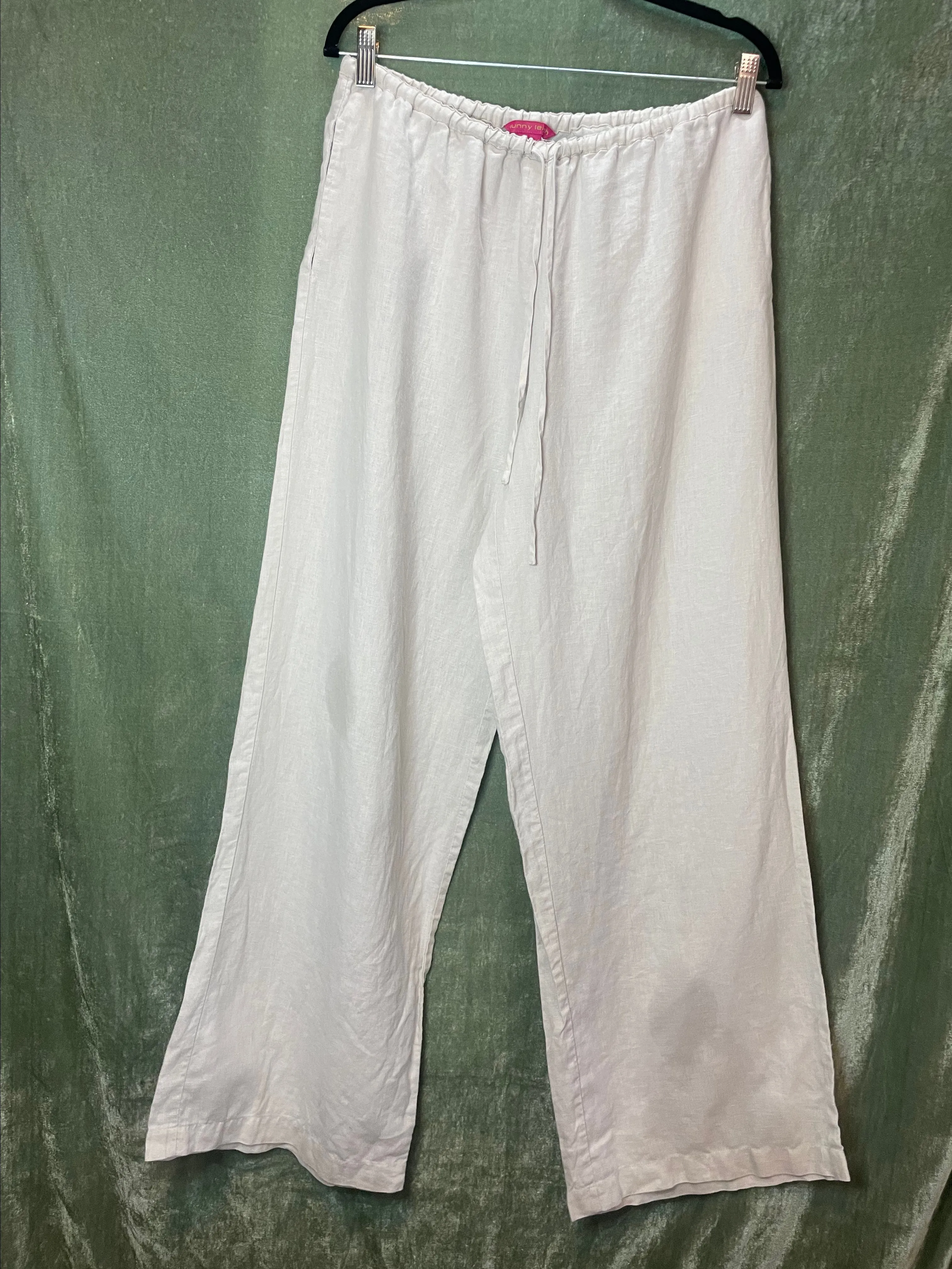 Product image for Sunny Leigh, Cream Wide Leg Pant, Sz L, #A24