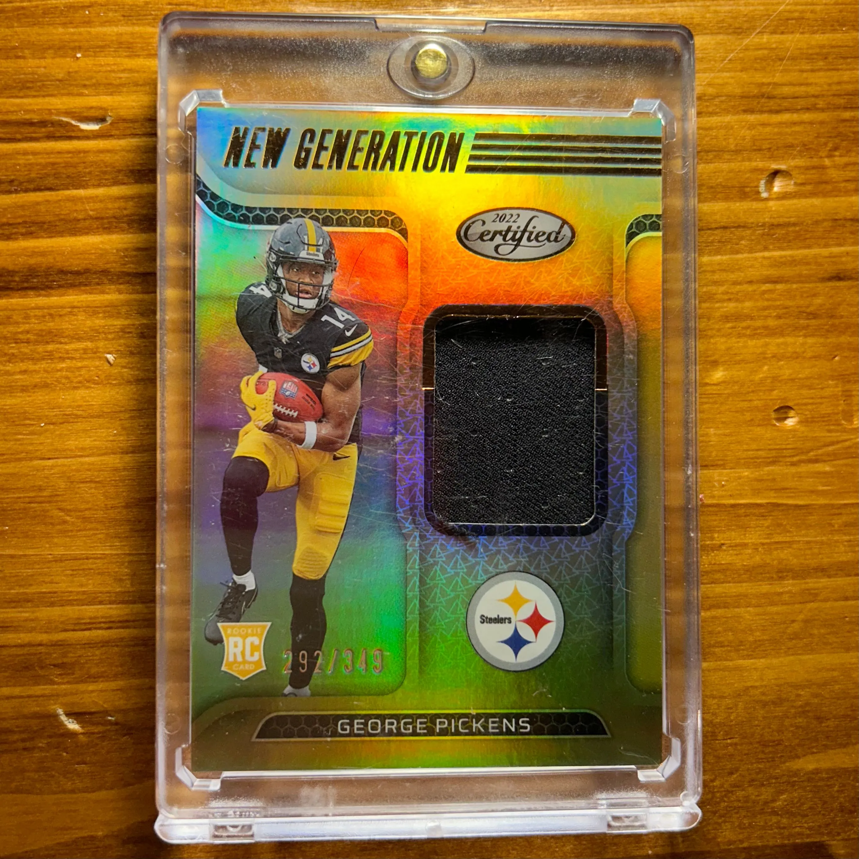 Product image for George Pickens - 2022 Panini Certified New Generation Jerseys Bronze #NGJ-GP (RC) #/349 PIT Steelers