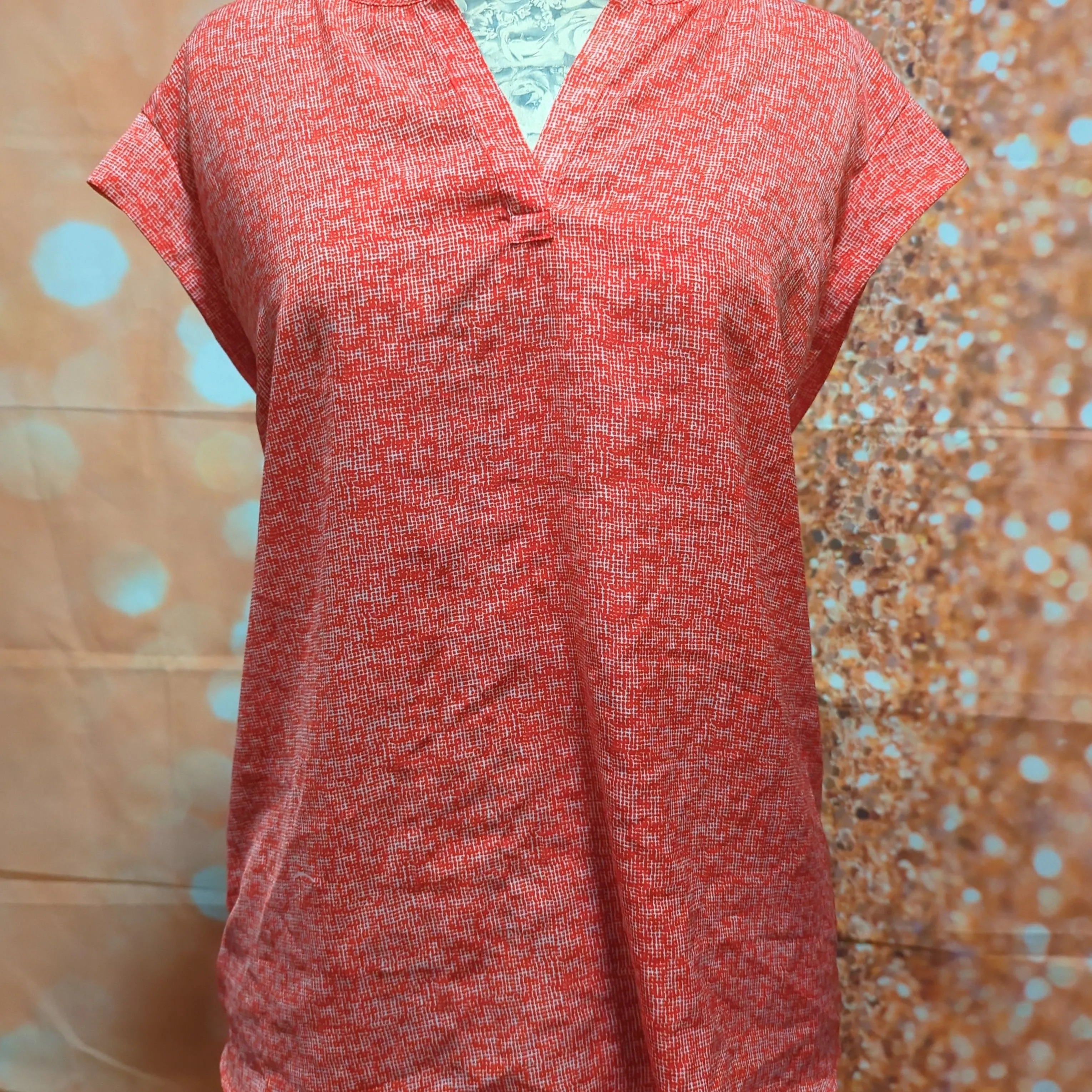 Product image for Hilary Radley Peach Patterned Blouse
