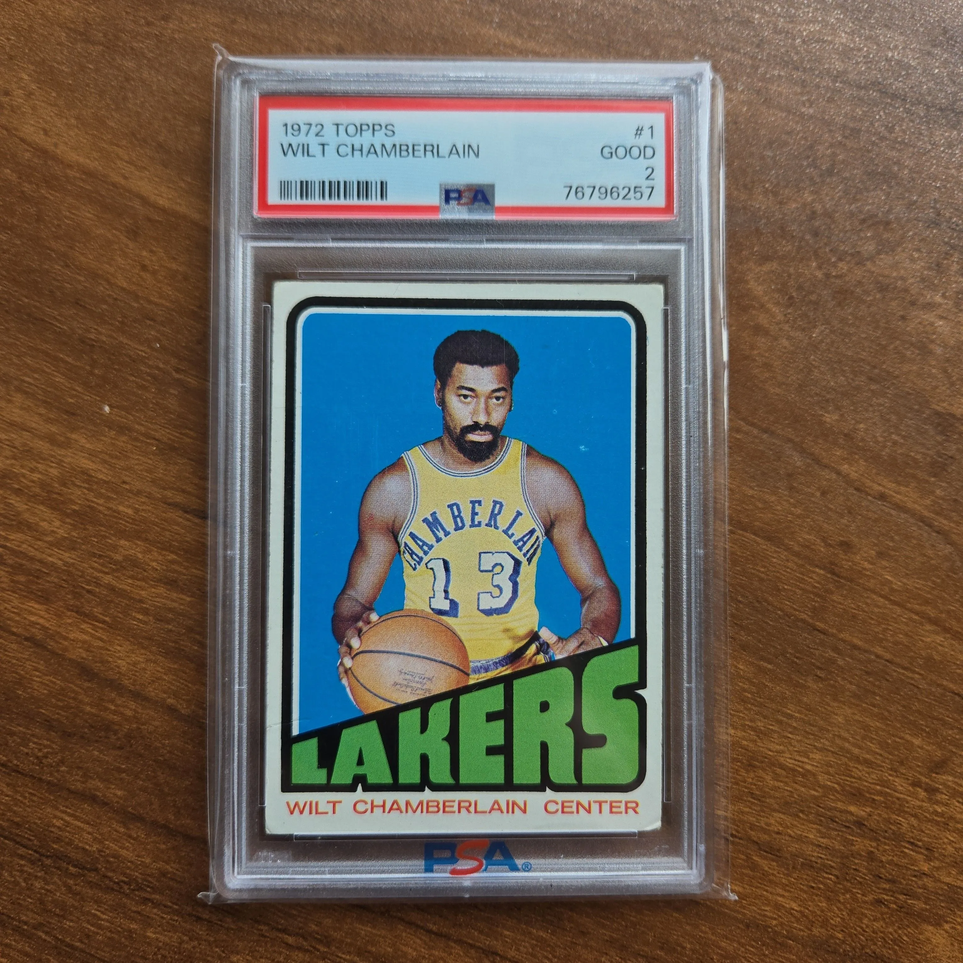 Product image for 1972 Topps Wilt Chamberlain 1  PSA GOOD 2 Lakers