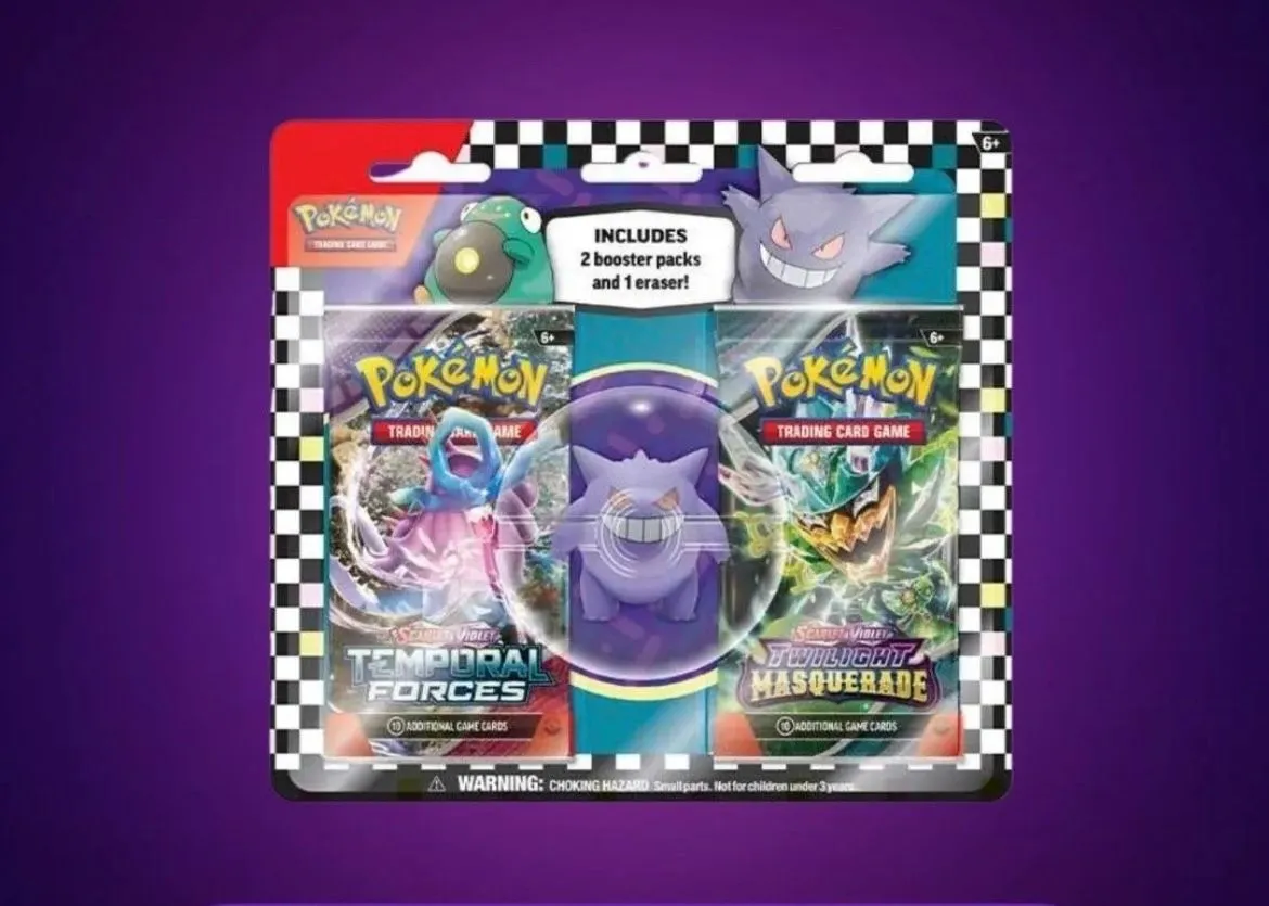 pokmon tcg 2 booster packs & gengar eraser Pokemon Cards 2024 Gengar Eraser Set w 2 Sealed Booster Packs