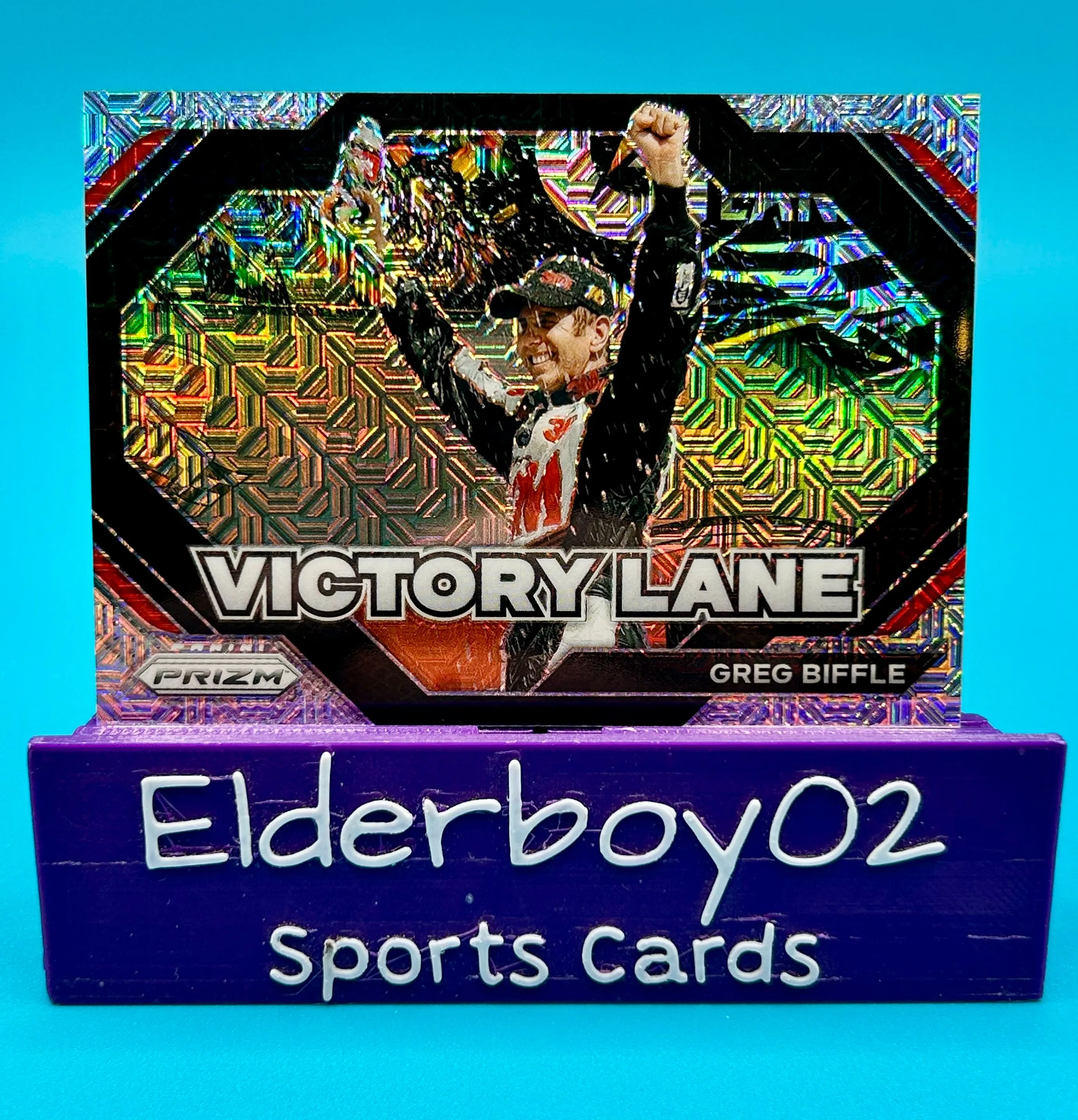 Product image for Greg Biffle 20/25 Victory Lane Mojo Prizm 2024 Panini Prizm Racing Nascar