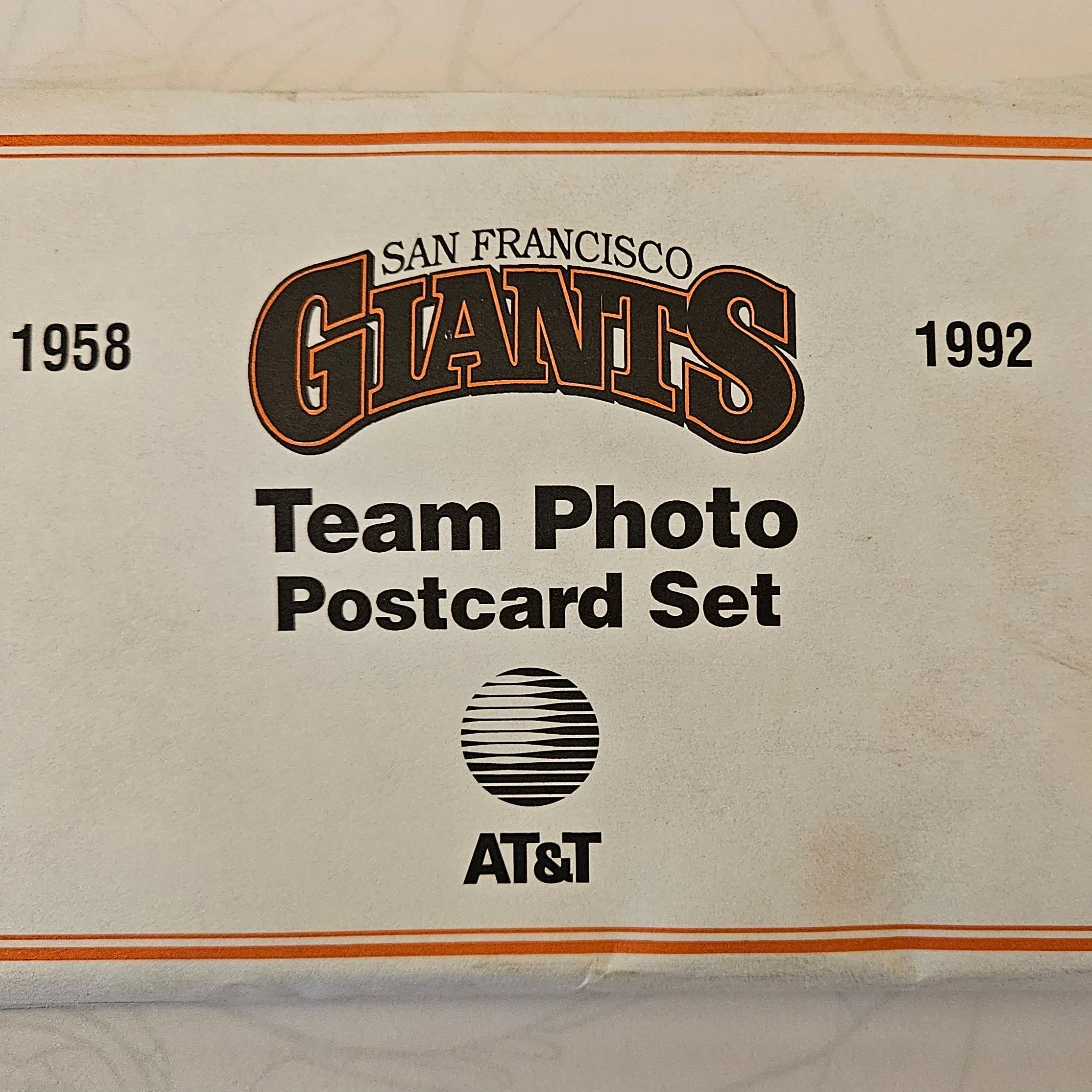 Product image for 1992 SAN FRANCISCO GIANTS TEAM PHOTO POSTCARD SET