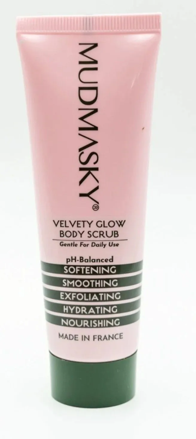 Product image for Mudmasky Velvety Glow Body Scrub / 1.35 oz Travelsize, 5 uses