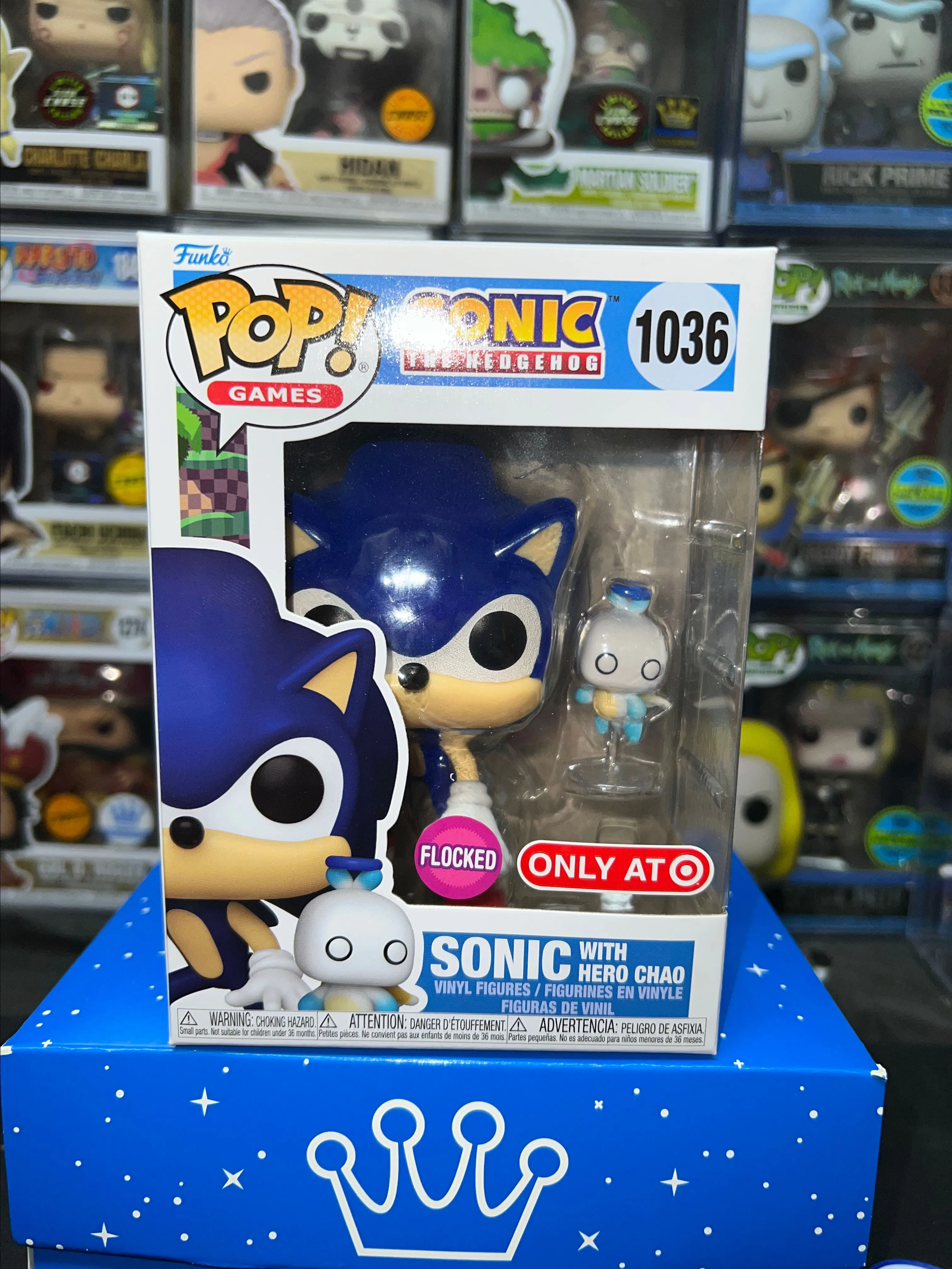 Product image for Sonic with Hero Chao (Flocked Target Ex)