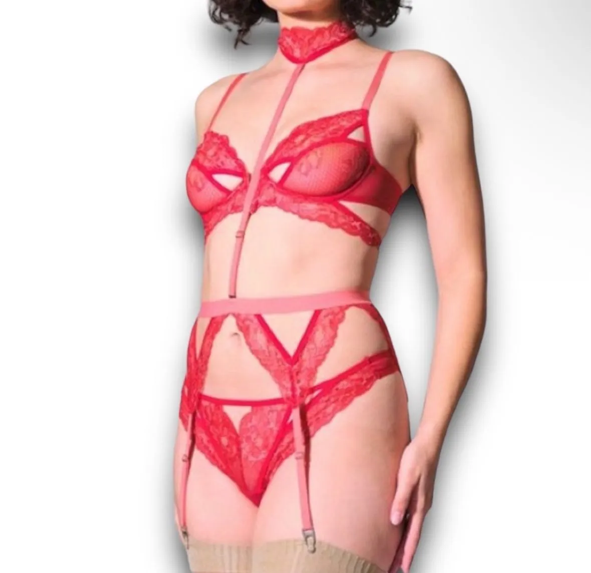 Product image for Thistle and Spire Garter Belt with Removable Choker