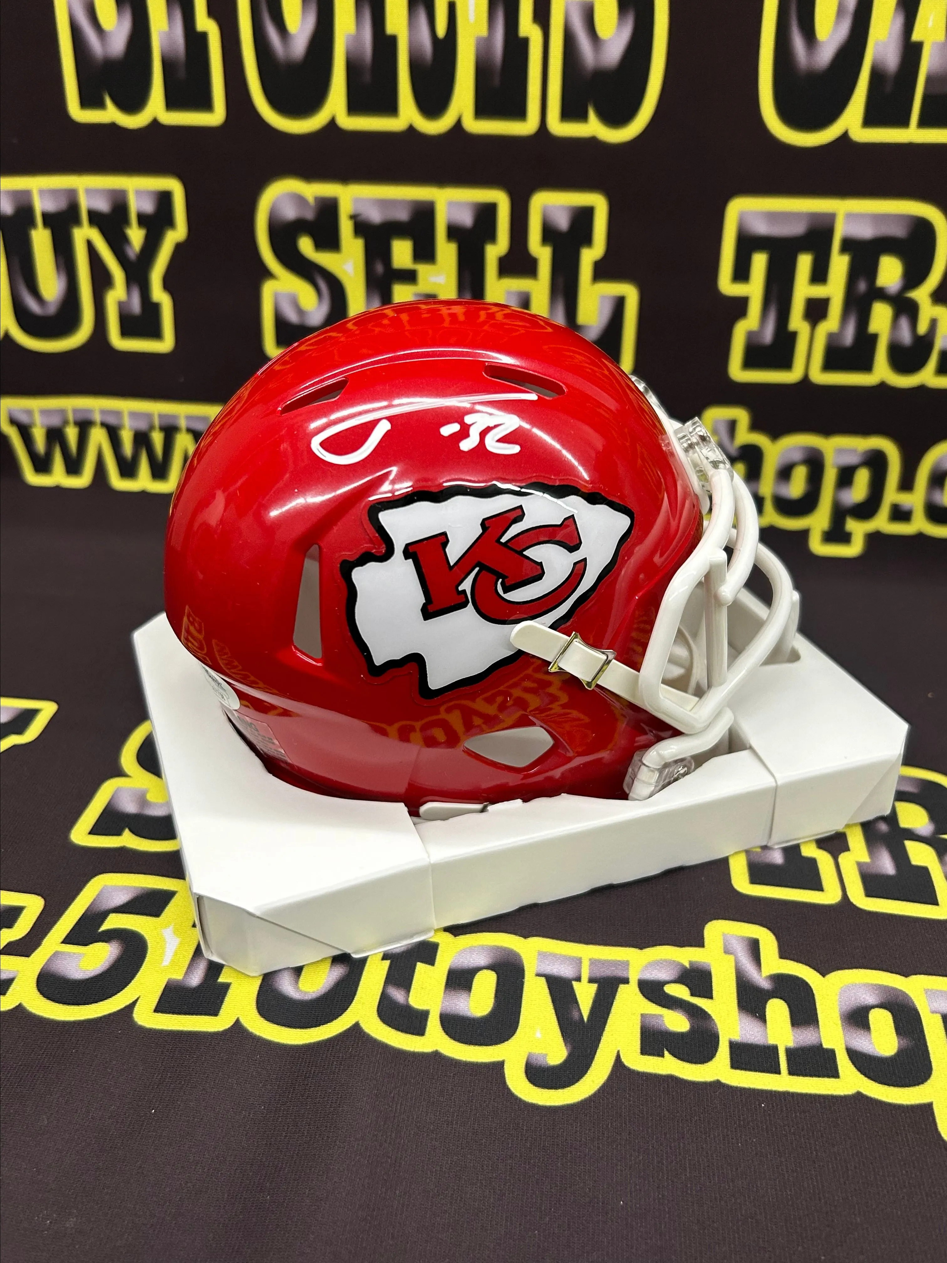 Product image for Signed tyrann Mathieu jsa certified Kansas City chiefs mini helmet