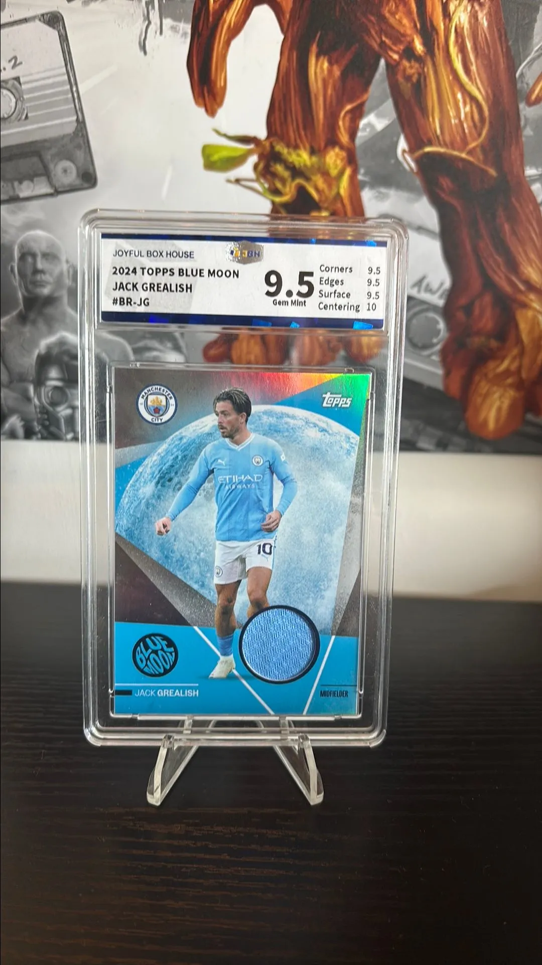 Product image for Jack Grealish Player Worn Patch Graded 9.5