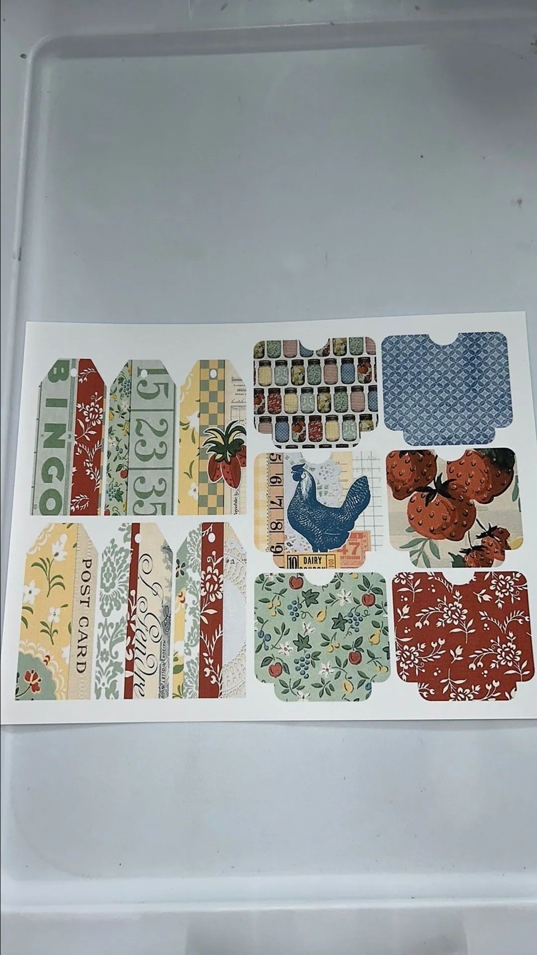 Product image for Strawberry Tag & Pocket Printable #1