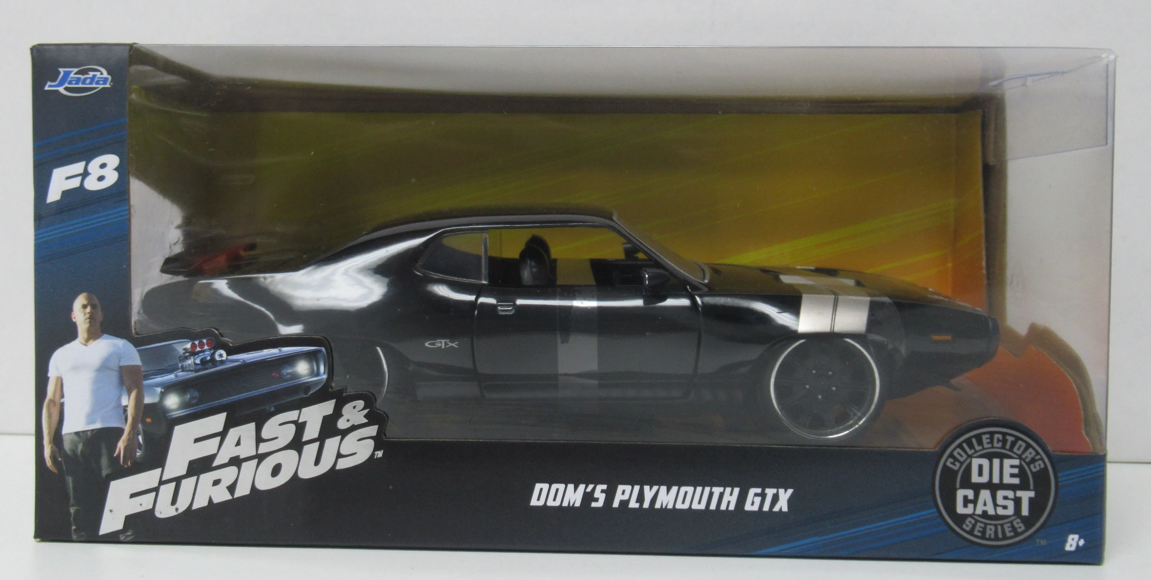 Product image for Jada Toys The Fast & Furious Black Dom's Plymouth GTX