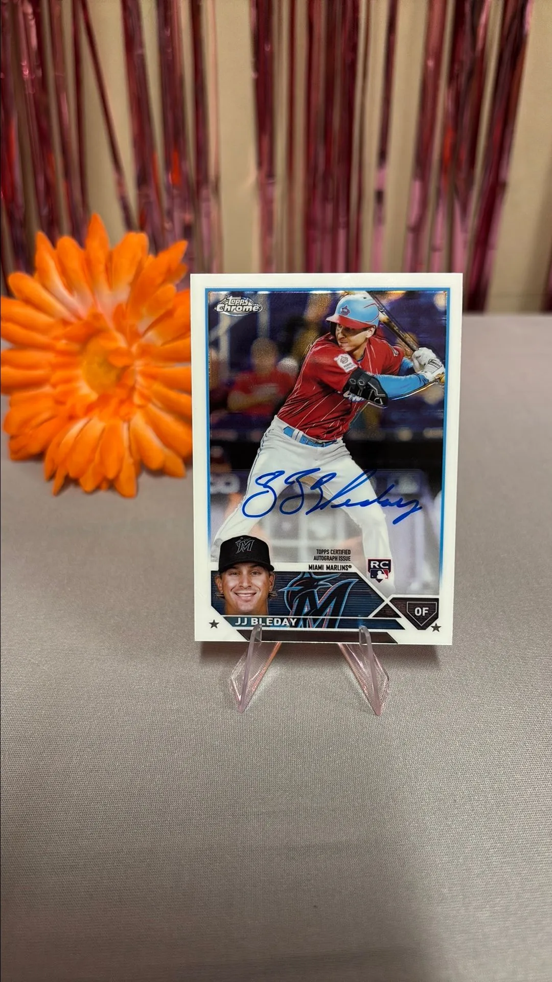 Product image for 2023 Topps Chrome #RA-JJB JJ Bleday Rookie Auto MARLINS