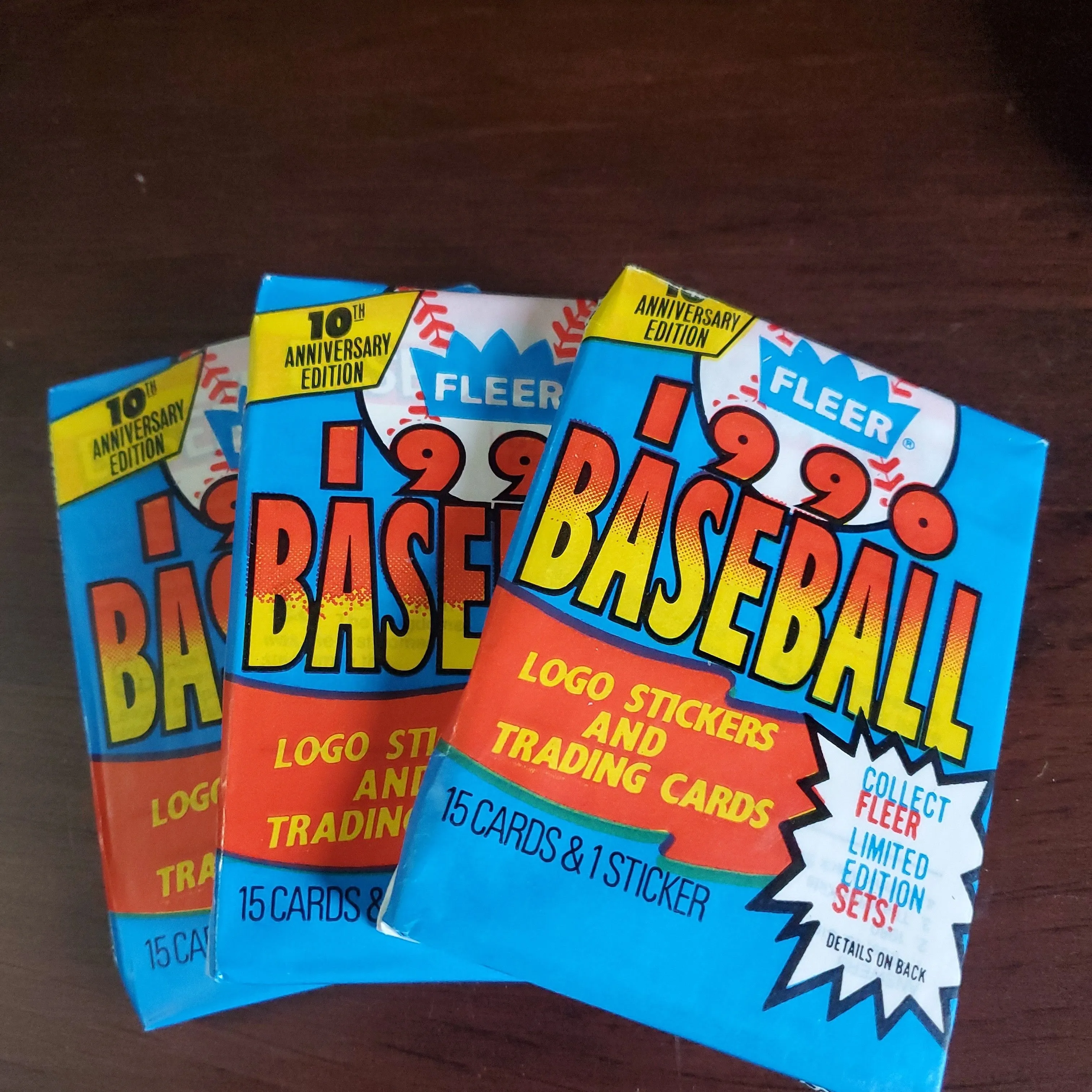 Product image for 1990 Fleer 3 Pack lot
