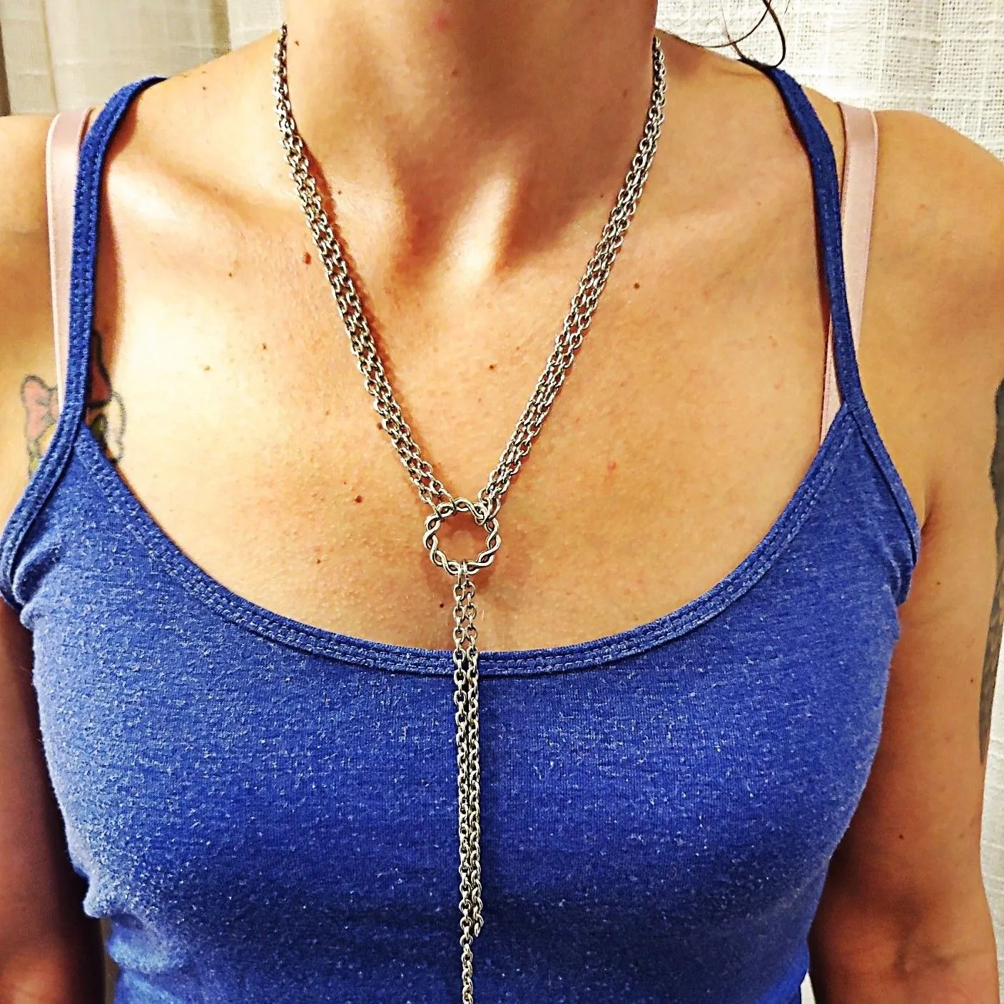 Product image for Stainless Steel Double Strand Y Choker