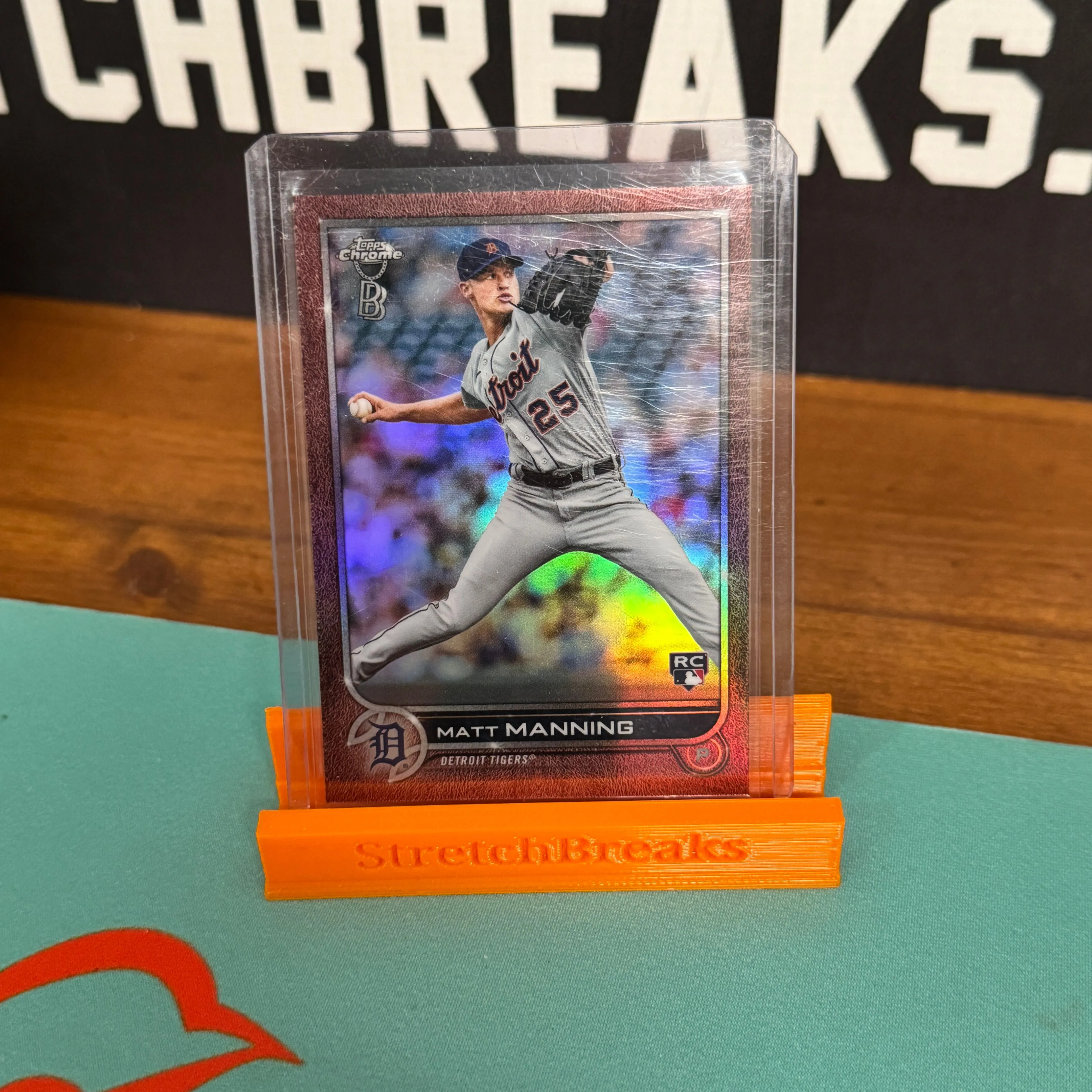 Product image for Matt Manning Topps Chrome Ben Baller Rose Gold Rookie #/10