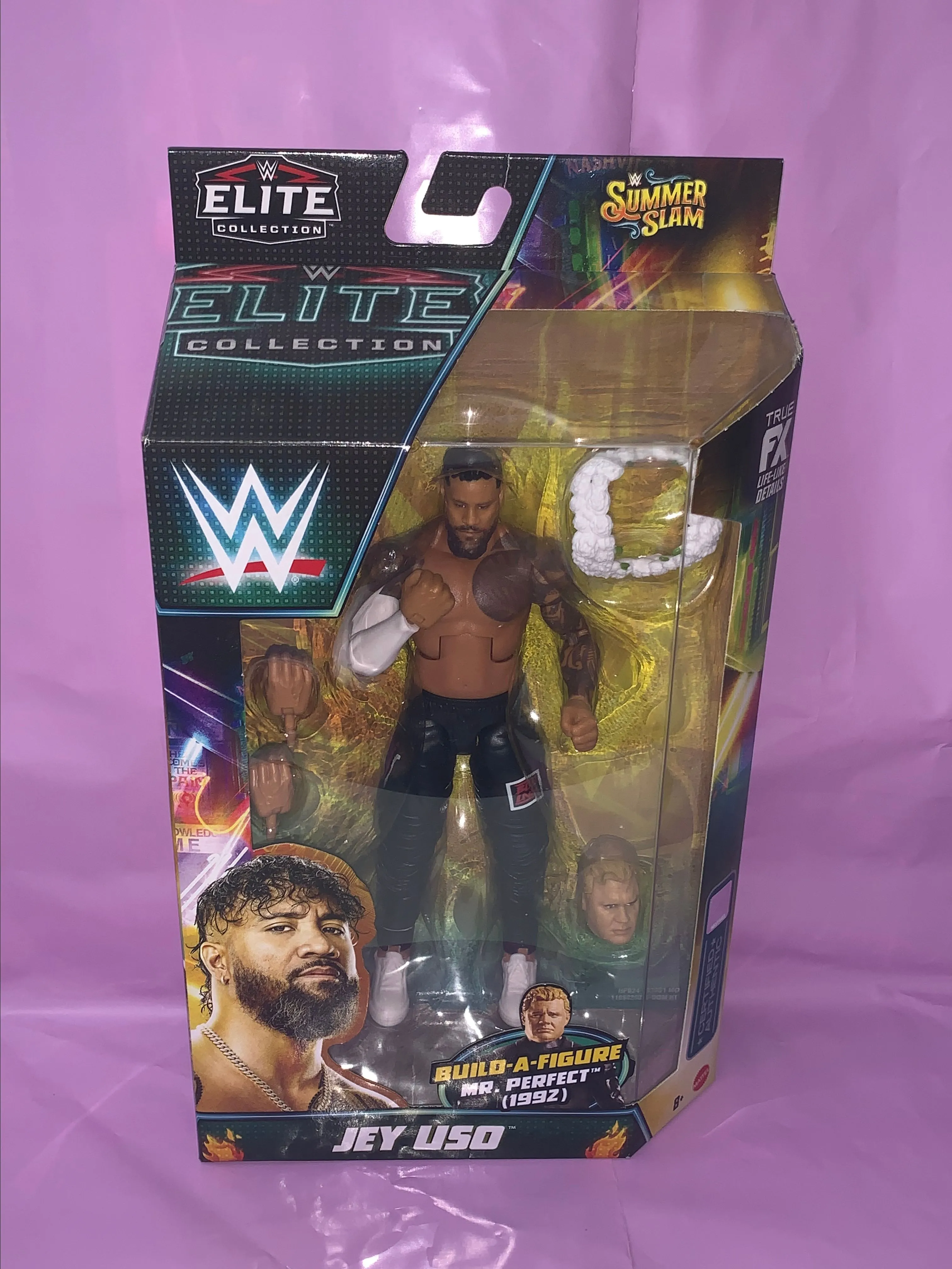 Product image for WWE Jey Uso Summerslam Elite Figure Mattel Bloodline Exclusive