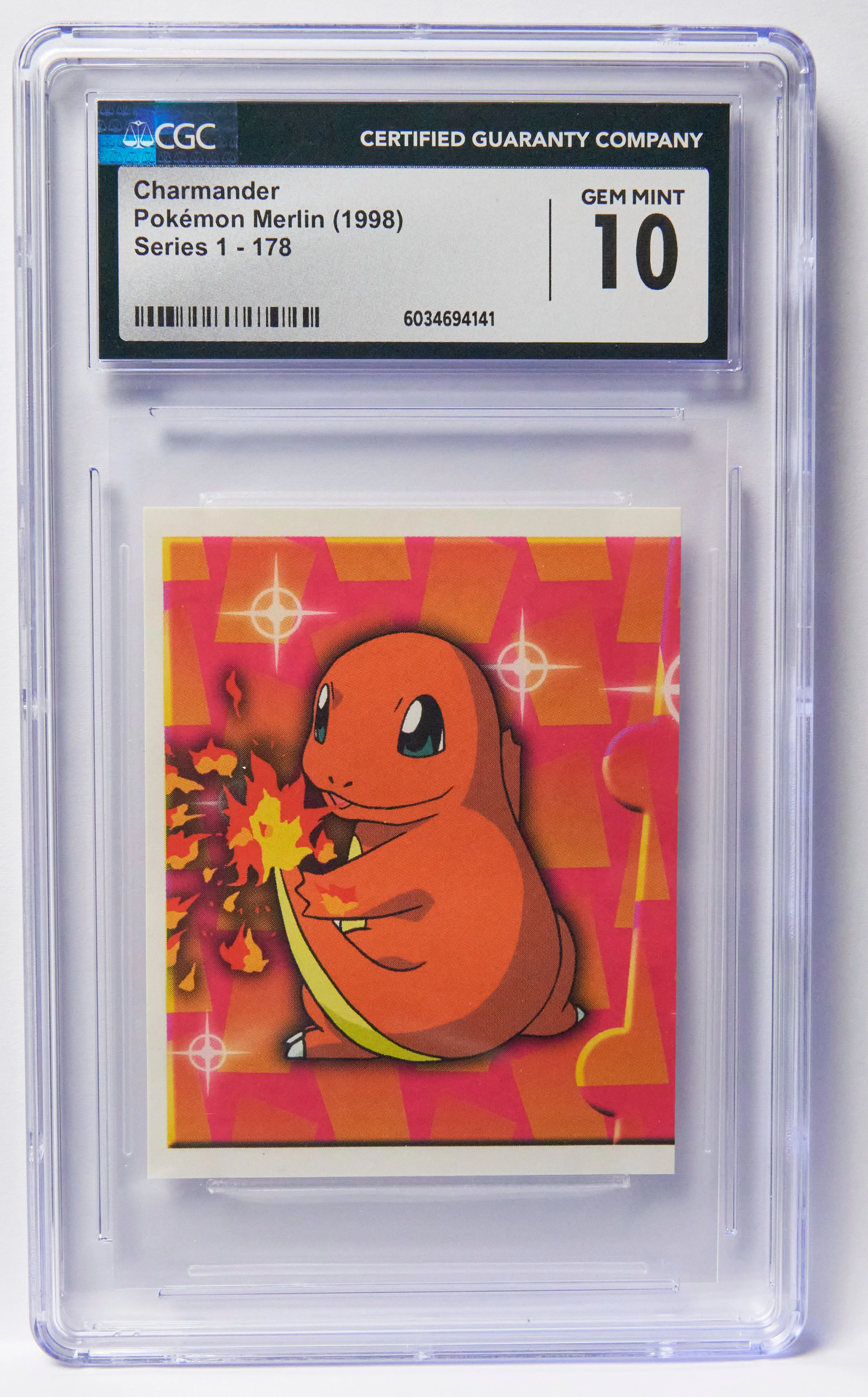 Charmander Pokmon Merlin Sticker (1998) Series 1 - 178 CGC 10  Whatnot:  Shop, Sell, Connect