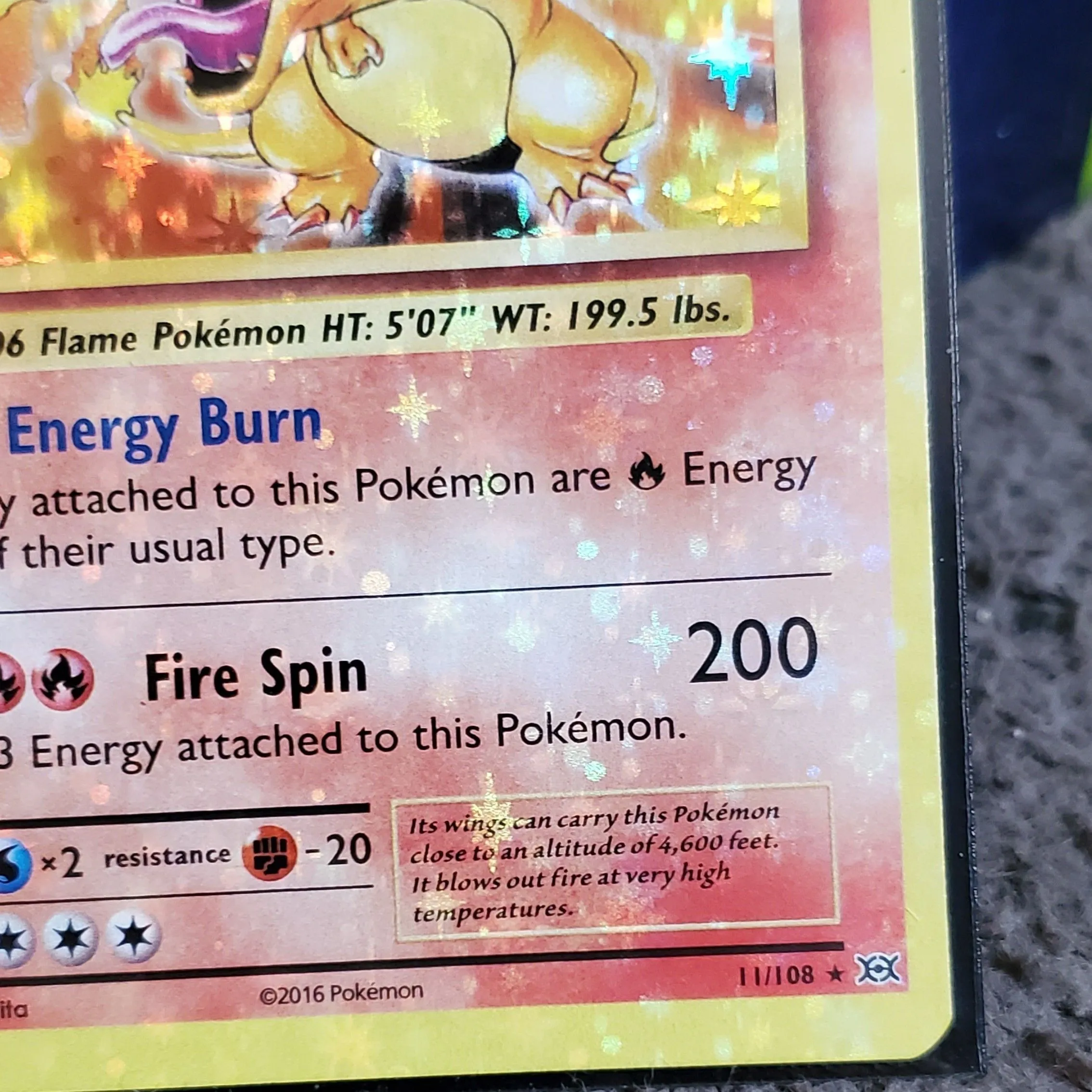 charizard pokemon card 11/108 holo Pokemon Charizard 11/108 HOLO (2016) PSA 6 main image 1