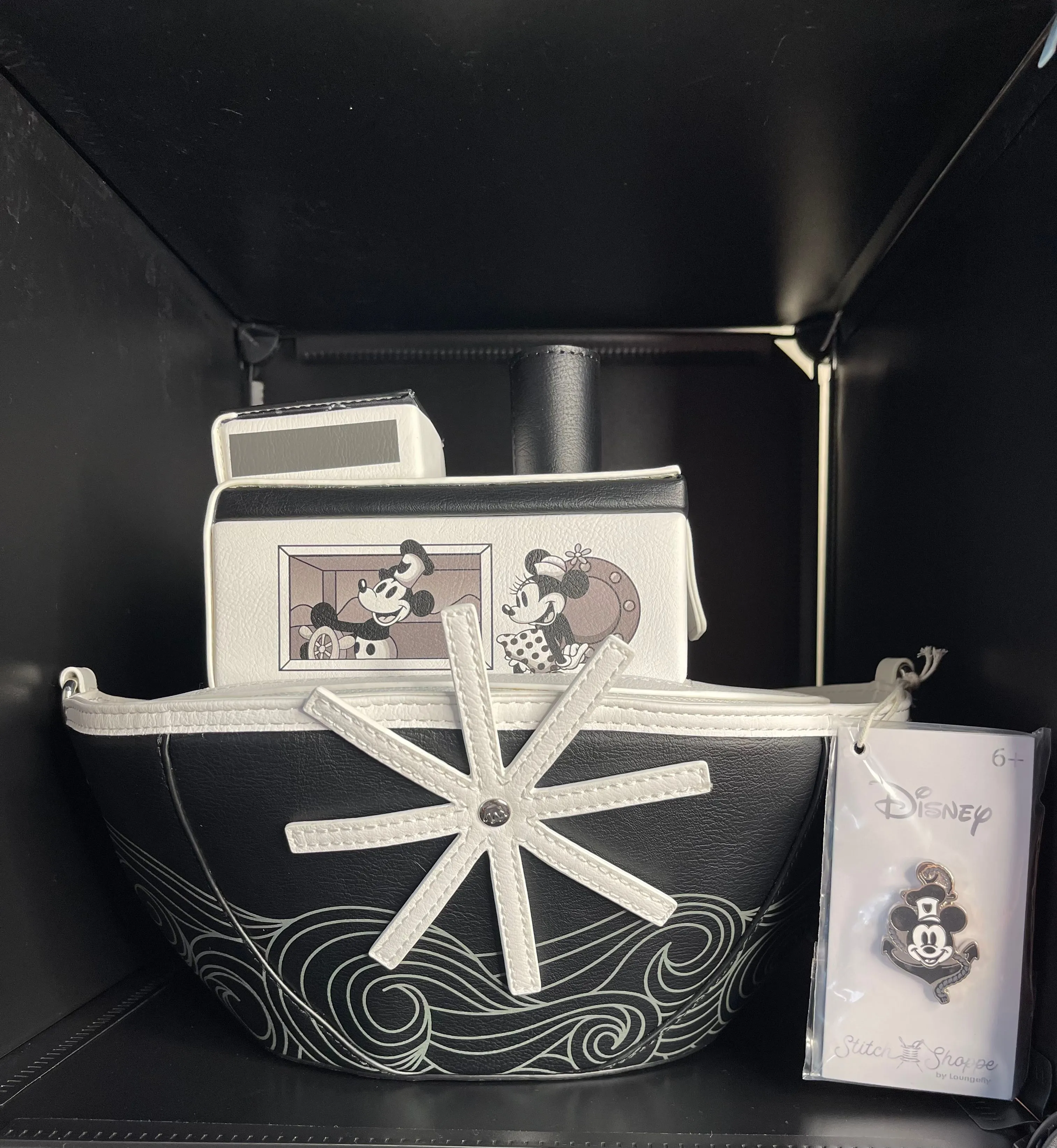 Product image for Loungefly Stitch Shoppe Mickey & Minnie Steamboat