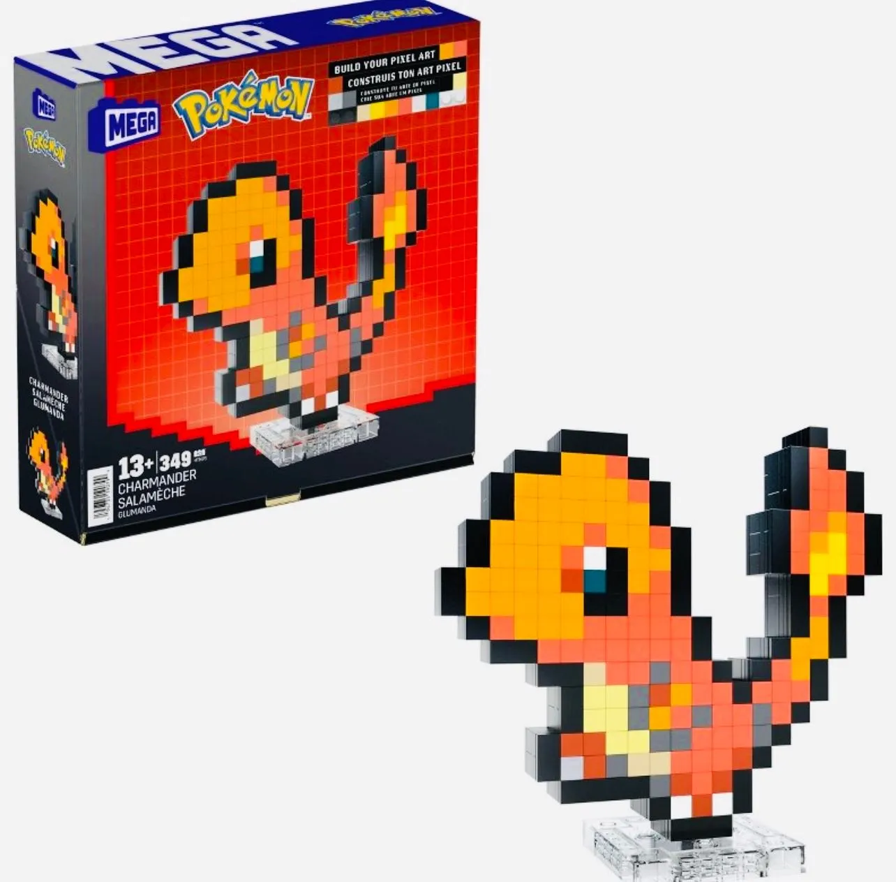 Product image for MEGA BLOKS POKEMON Charmander Pixel Art Action Figure (HTH76)349 pcs  Brand New