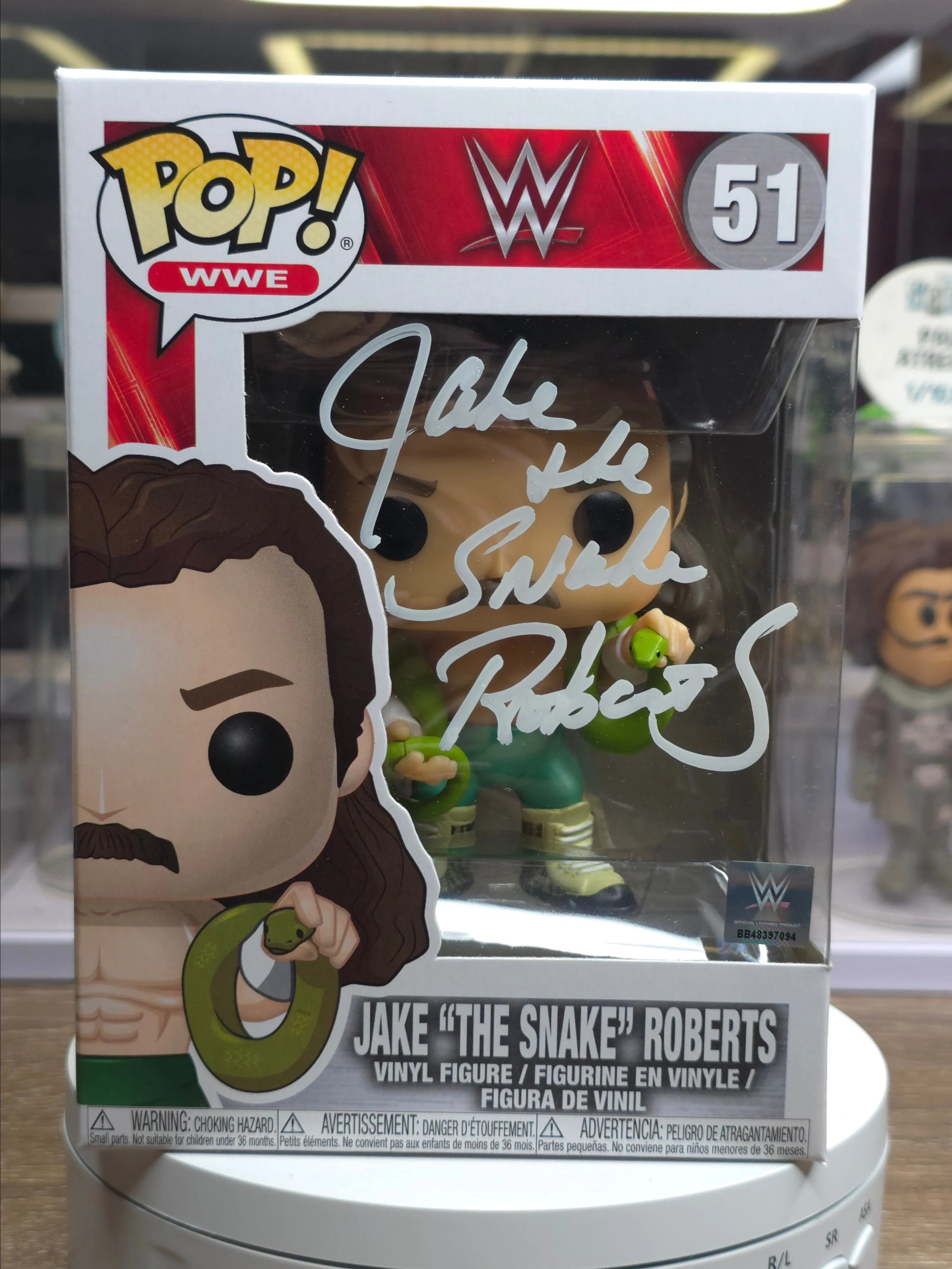 Product image for 51 Jake "The Snake" Roberts (WWE) Signed by Jake "The Snake" Roberts Funko Pop