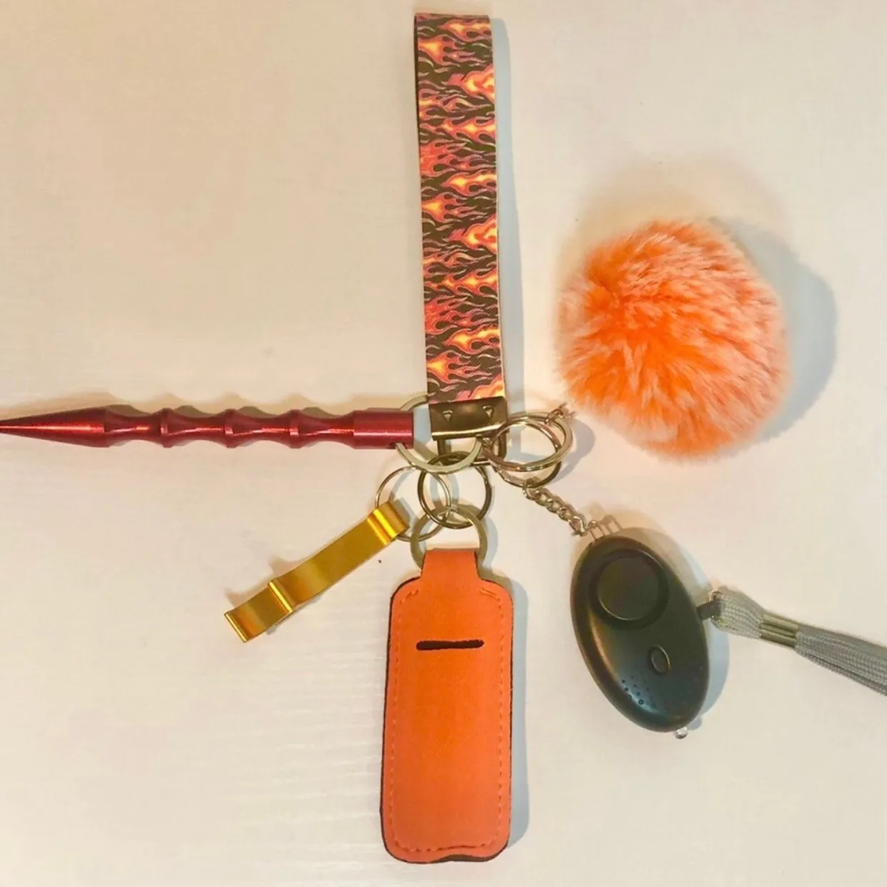 Product image for Adult Safety Keychain With Flames