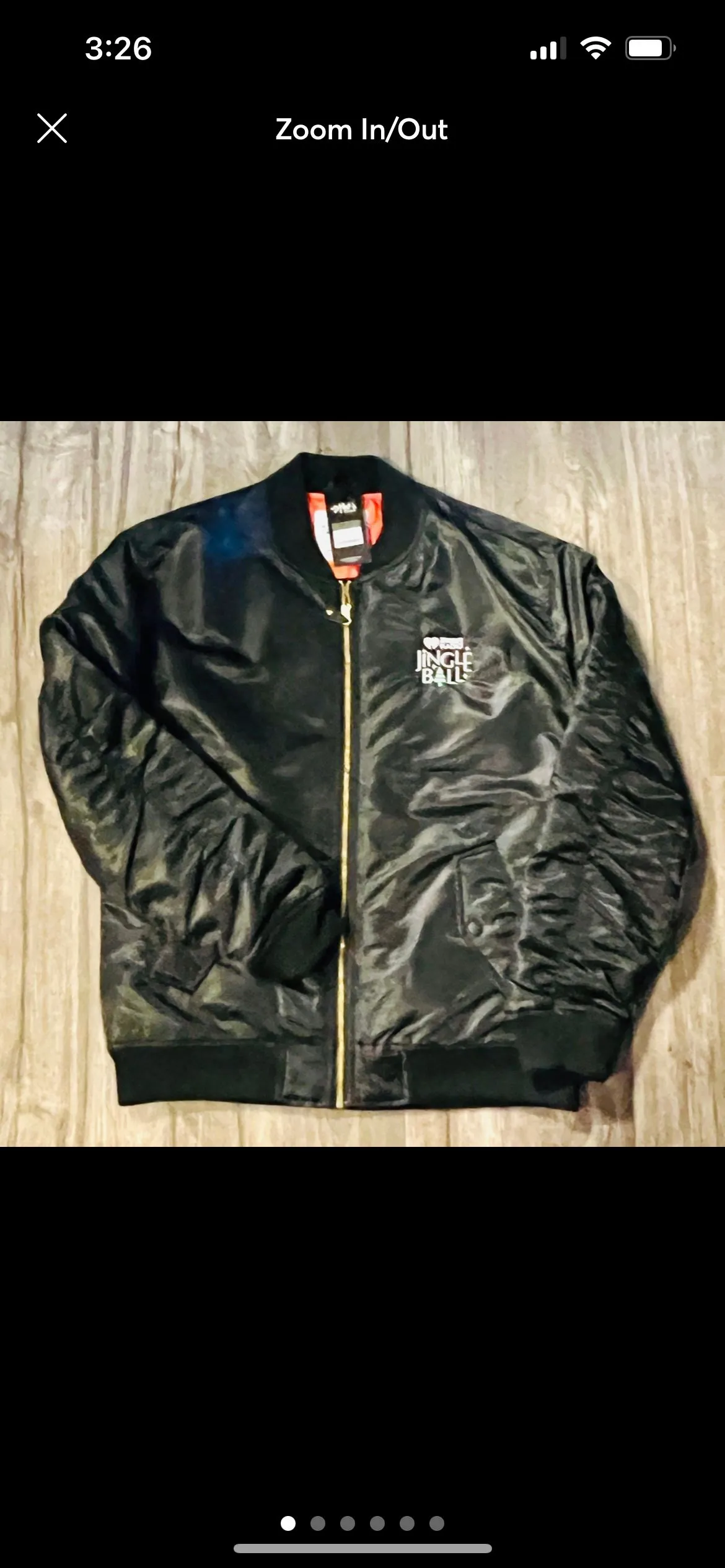 Product image for IHeart Radio Jingle Ball Puffy Jacket Large NWT Black