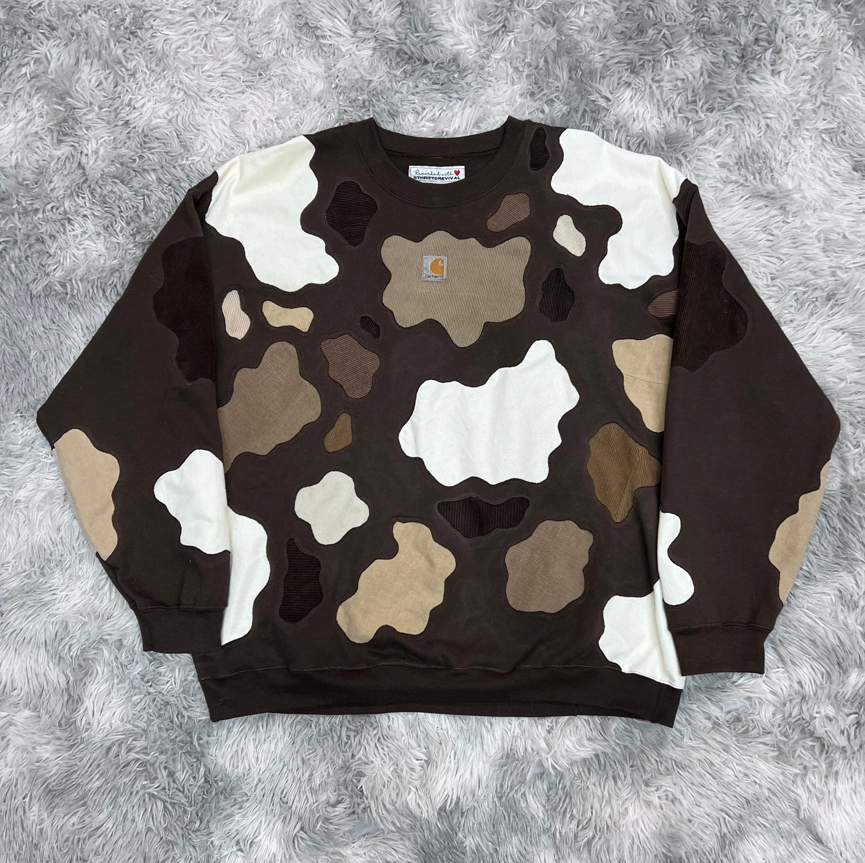 Product image for Reworked Cow Carhartt Crewneck