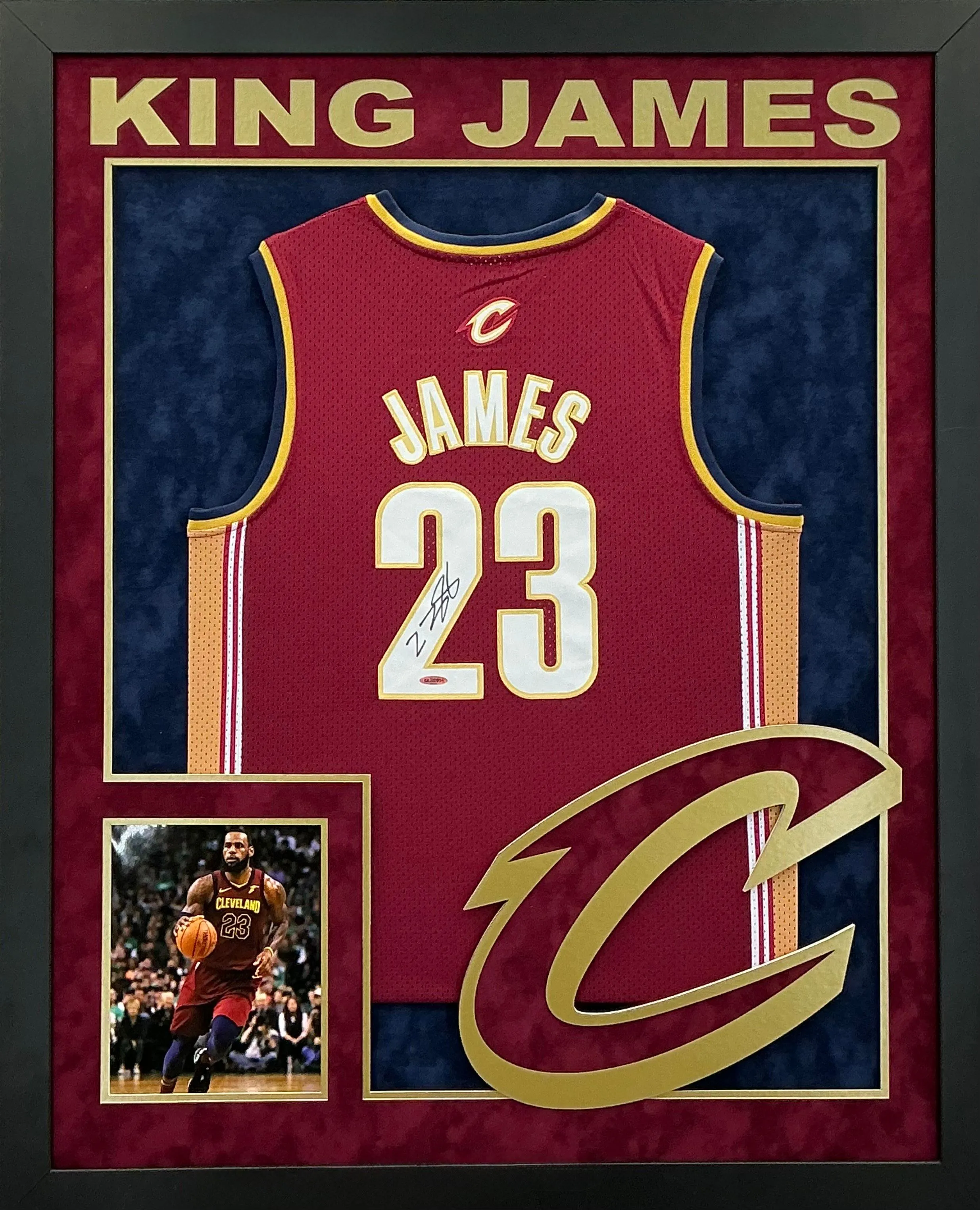 lebron james framed jersey