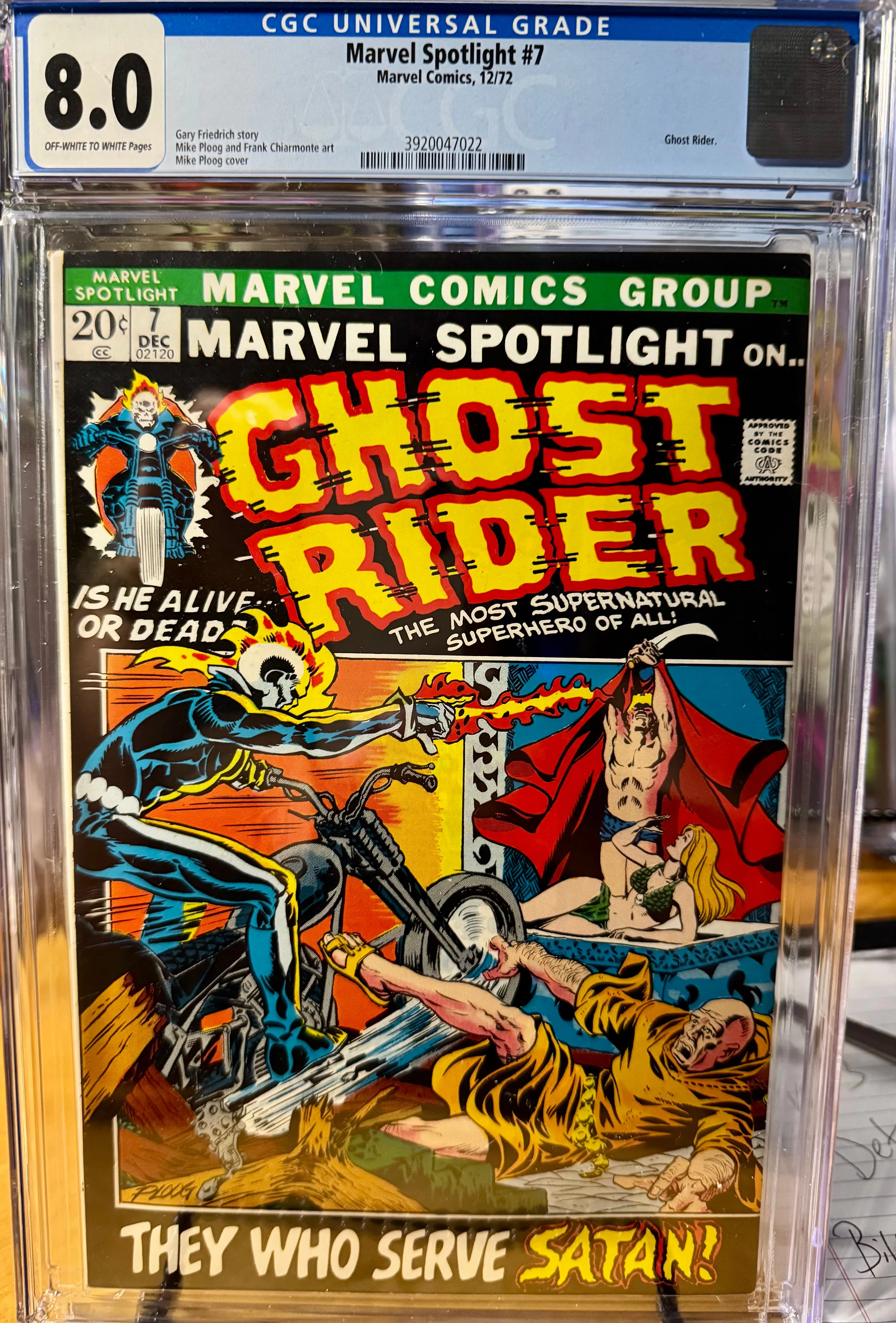 Product image for Marvel  Spotlight #7 Ghost Rider 8.0 CGC